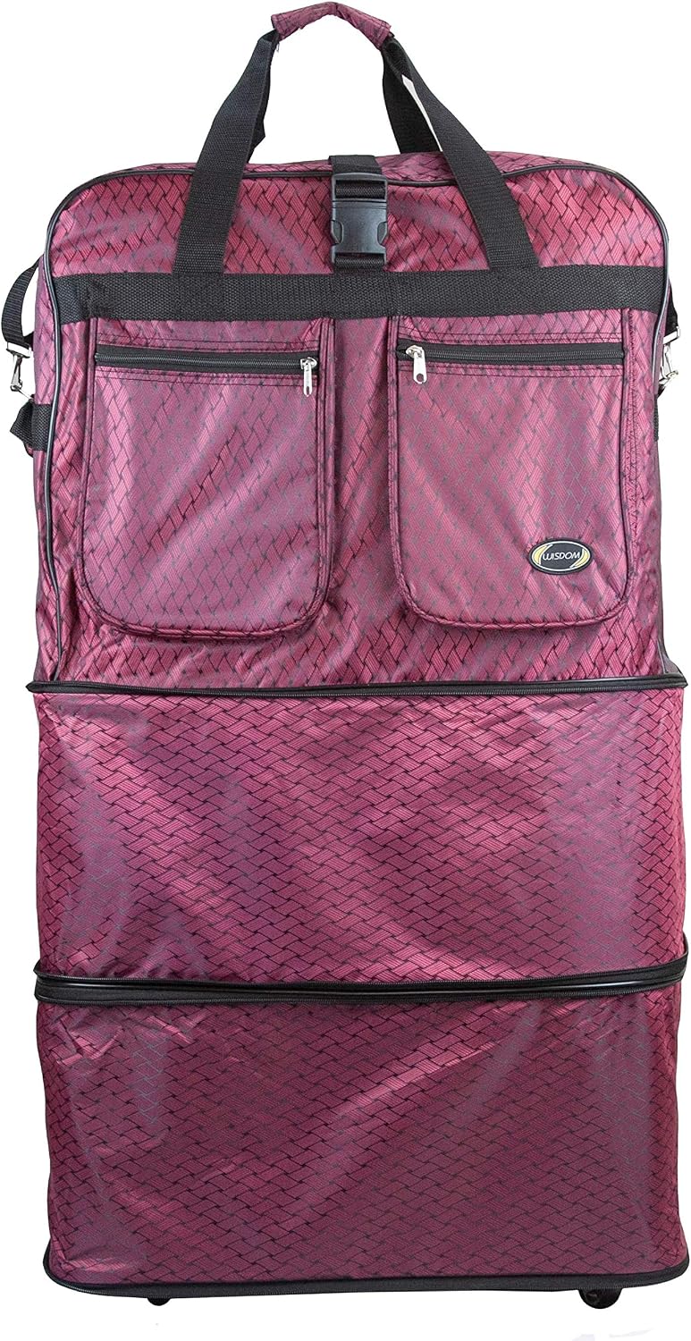 40'' Expandable Rolling Duffel Bag Suitcases w/Wheels,Foldable Luggage Bag