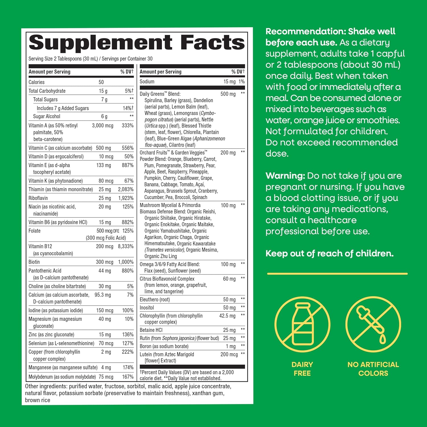 Nature's Way Alive! Max Potency Complete Liquid Multivitamin, 30.4 Fl Oz | Liquid Vitamin Promotes Energy Metabolism