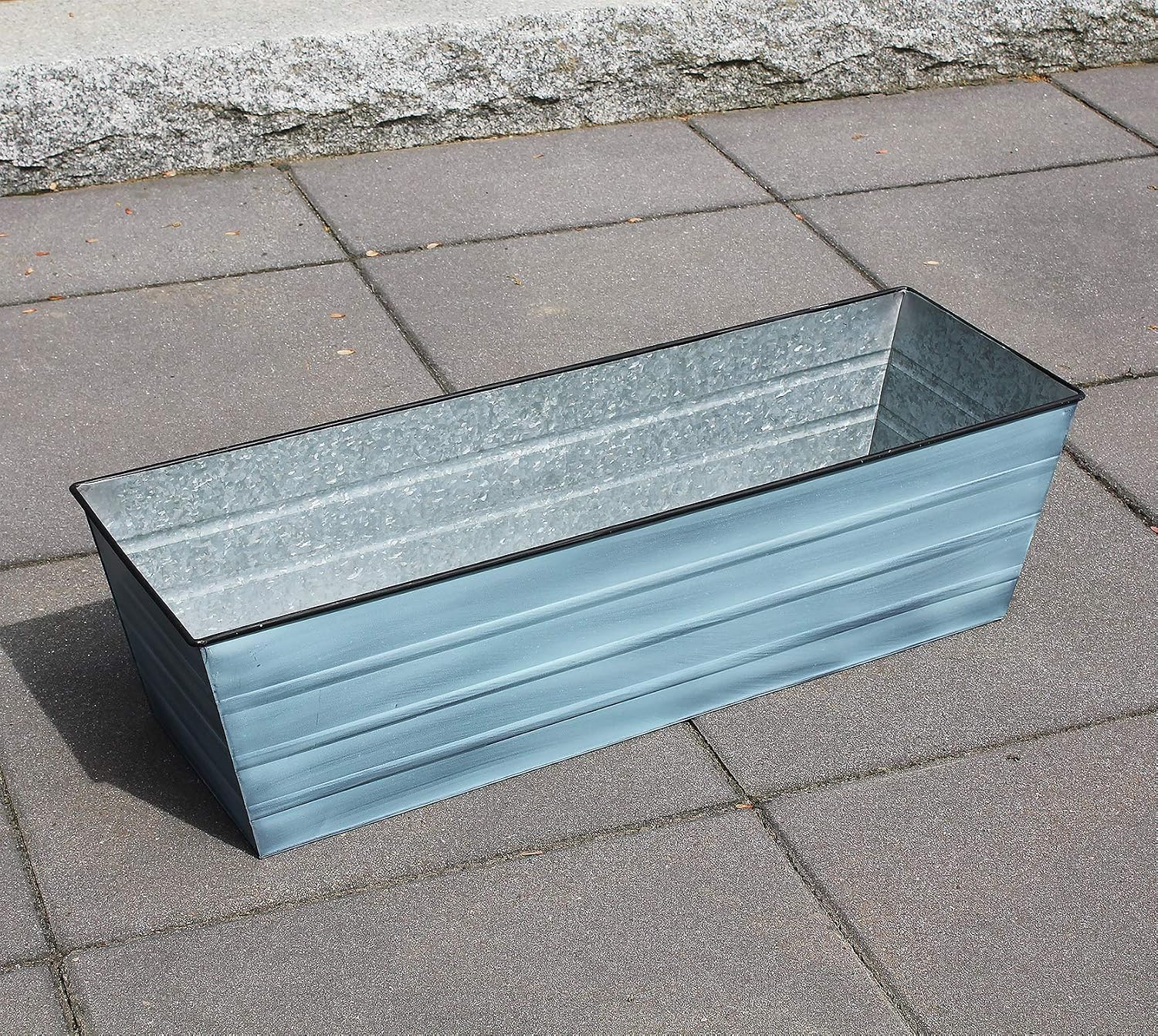 Achla Designs Galvanized Window Flower Box Planter-Green-Medium (24" L x 9.5" W x 7.5" H)