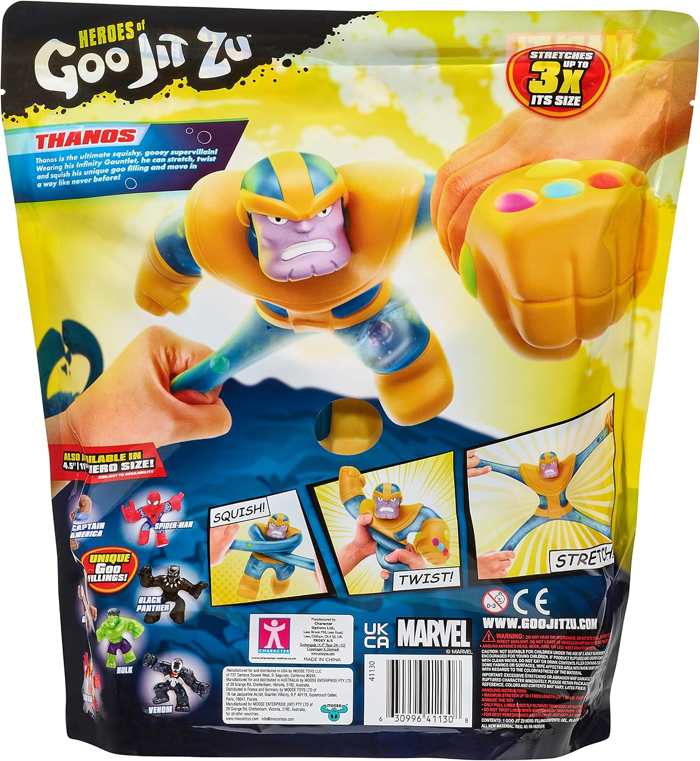 Heroes of Goo Jit Zu Licensed Marvel Supagoo Hero Pack - Thanos, Multicolor, 41130, Super-Sized Thanos