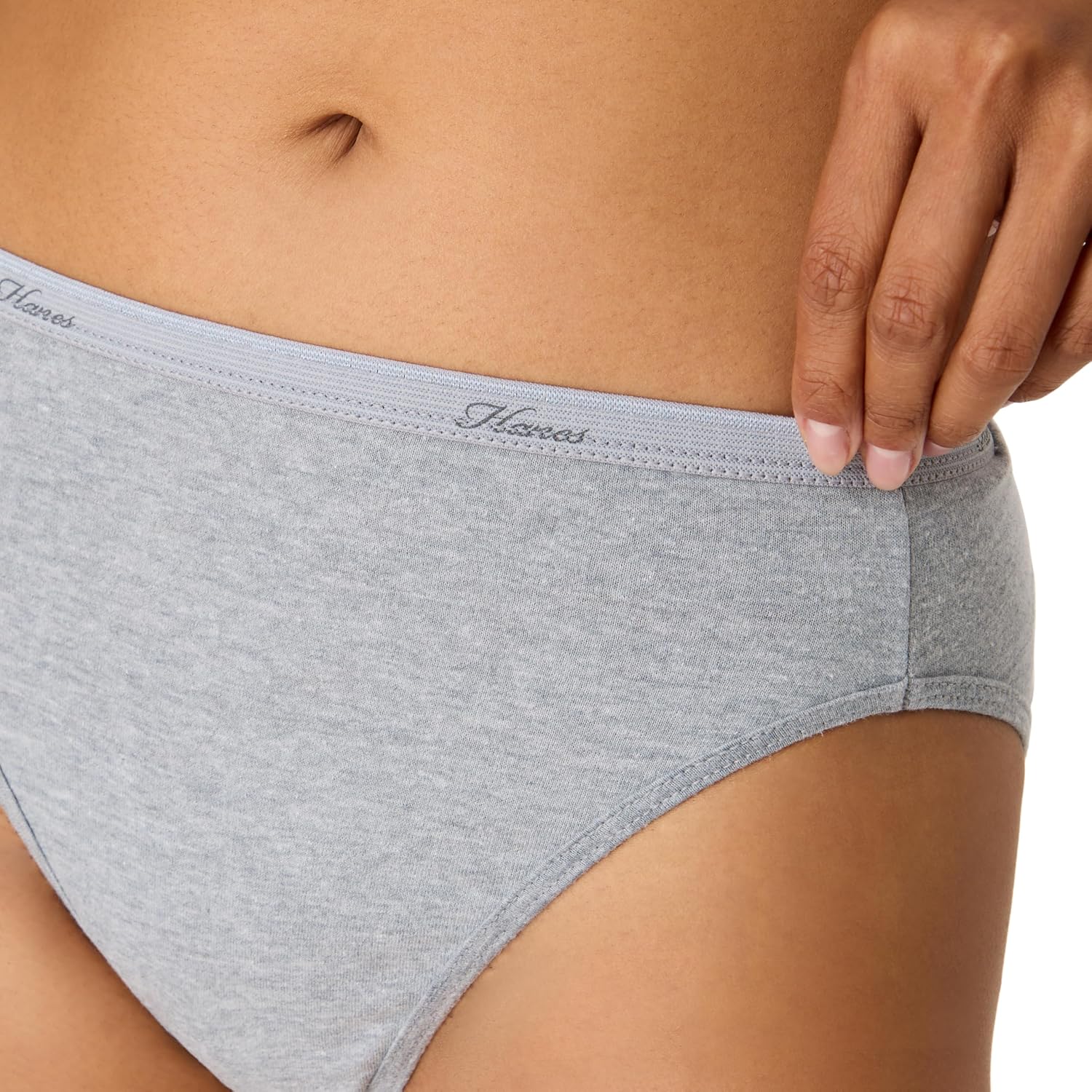 Hanes women's Hi-Cut Panties Pack, Lightweight Cotton Hi-Cuts, 6-Pack (Retired, Colors May Vary)