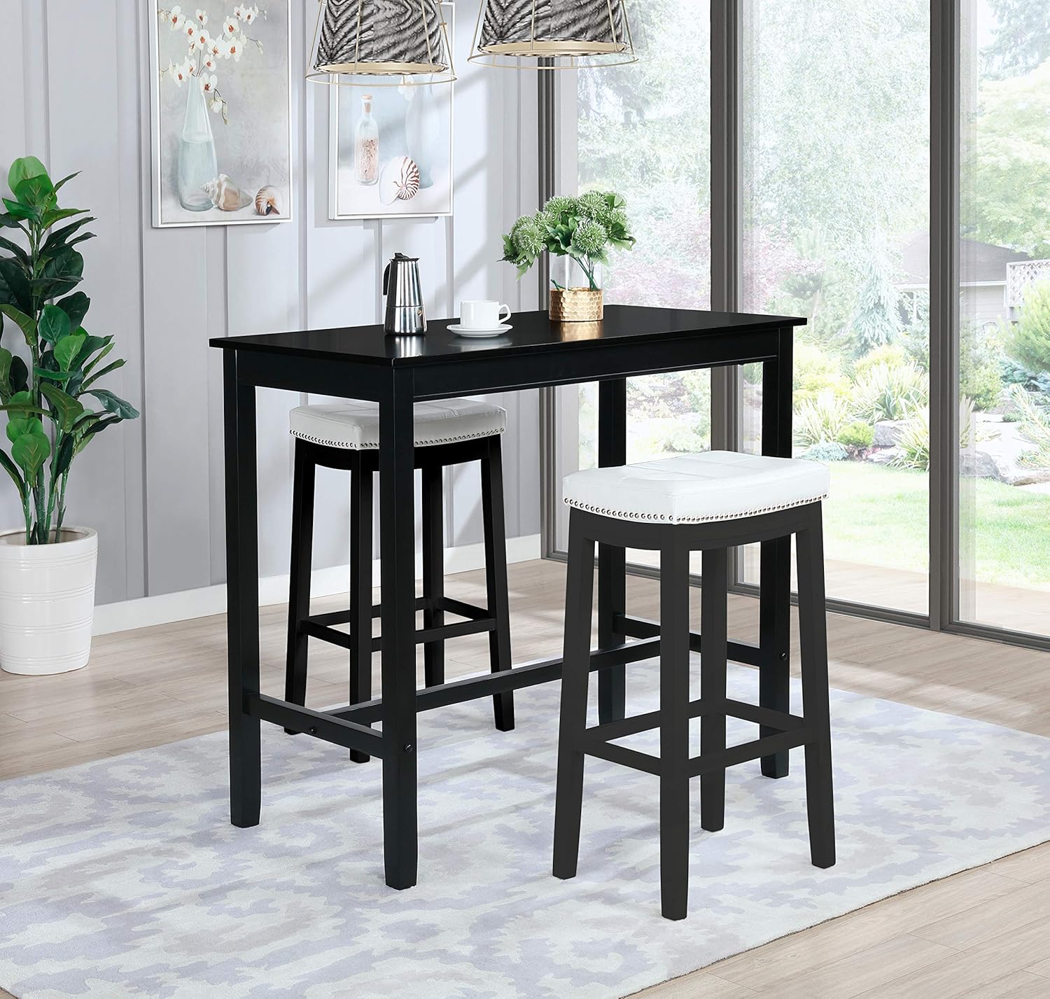 Linon Claridge Rustic Wood 36 inch Height Pub Table