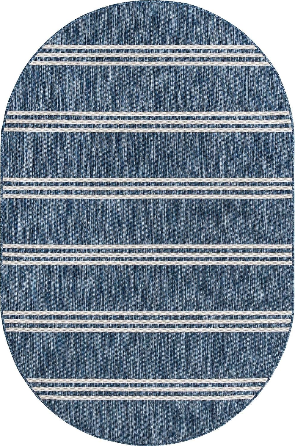 Unique Loom Outdoor Collection Area Rug - Anguilla (9' x 12' Rectangle, Blue/ Ivory)