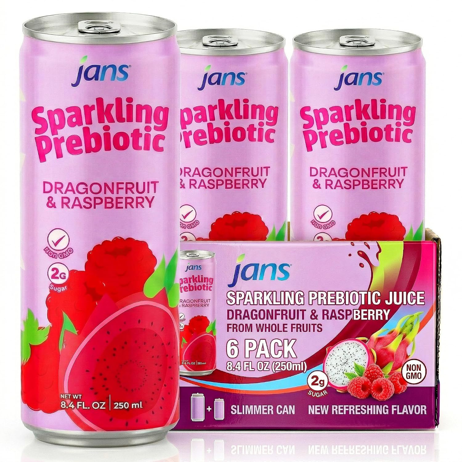 Jans 100% Coconut Water With Pulp, Unsweetened, 16.57 Fl Oz, Pack of 12