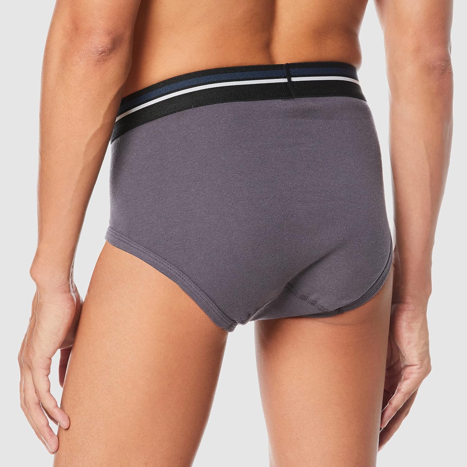 Amazon Essentials Men's Breathable Ribbed Knit Briefs with Elasticized Waistband, Multipacks