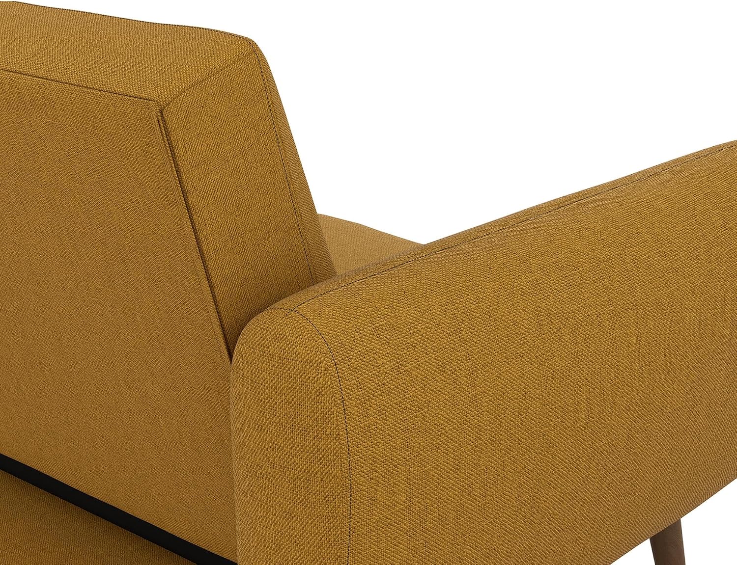 Novogratz Brittany Futon Sofa Bed and Couch Sleeper, Camel Faux Leather