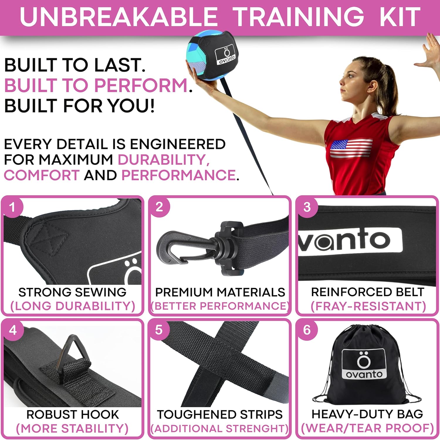 OVANTO Volleyball Training Equipment Kit