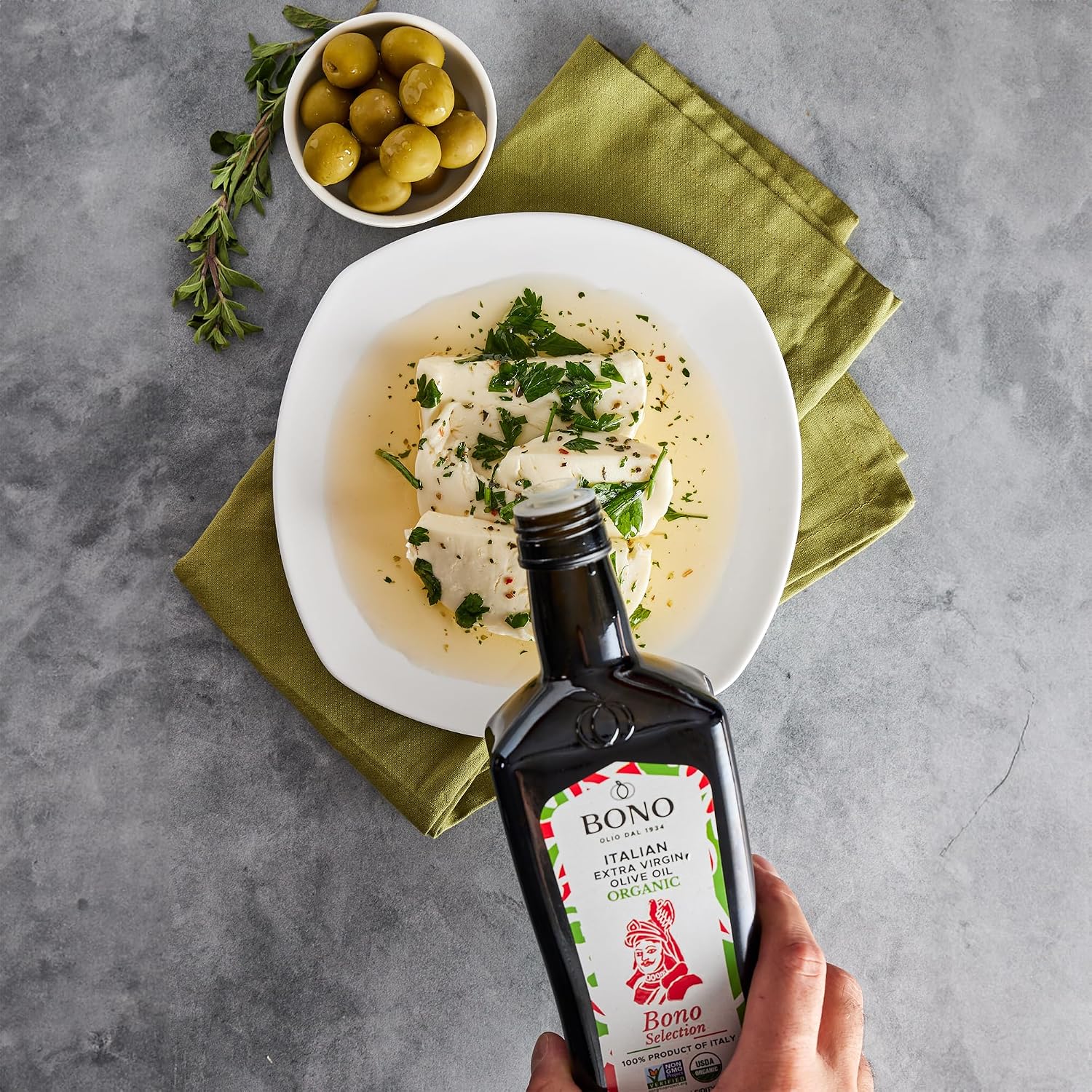 Bono Organic Extra Virgin Olive Oil, 16.9 Fl Oz – USDA Organic, Non-GMO, Certified Gluten Free, Cold Extracted, Clean Label Project Purity Award Winner
