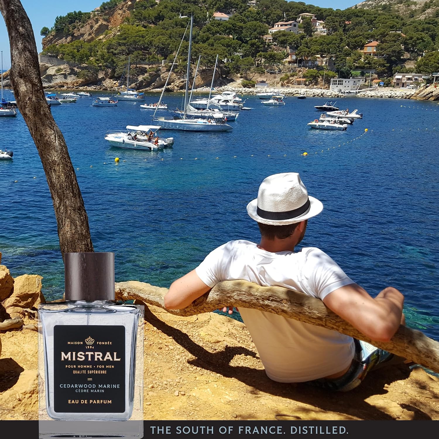 Mistral Bourbon Vanilla Eau de Parfum for Men, Men's Cologne, 3.4 Oz | Warm & Sweet Masculine Scent with Vanilla, Patchouli & Sandalwood, Cruelty-Free, Long-Lasting Perfume, Made in France