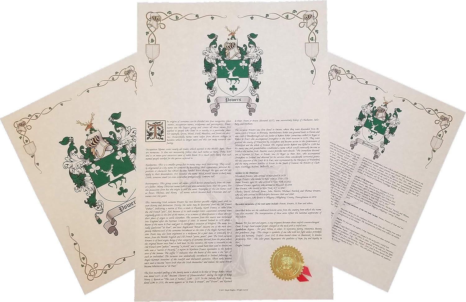 Mr Sweets Sinex - Coat of Arms, Crest & History 3 Print Combo - Surname Origin: English England
