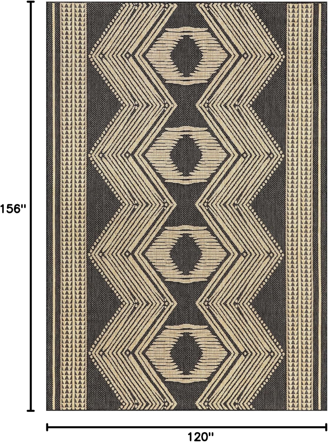nuLOOM Ranya Light Brown Geometric Indoor/Outdoor Area Rug, 4' x 5'
