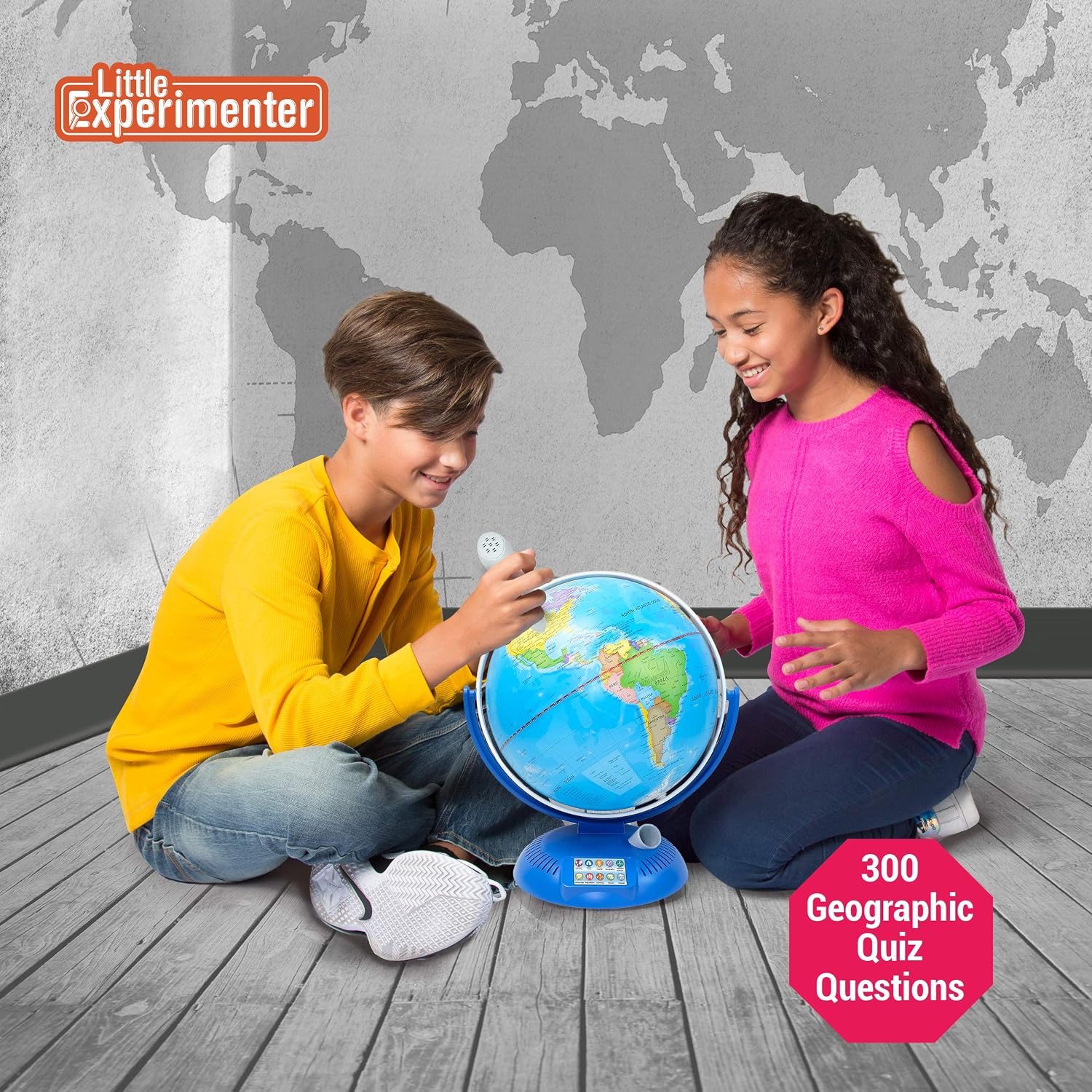 Little Experimenter Interactive 9" Talking Globe, Smart Pen, STEM Ages 8-12