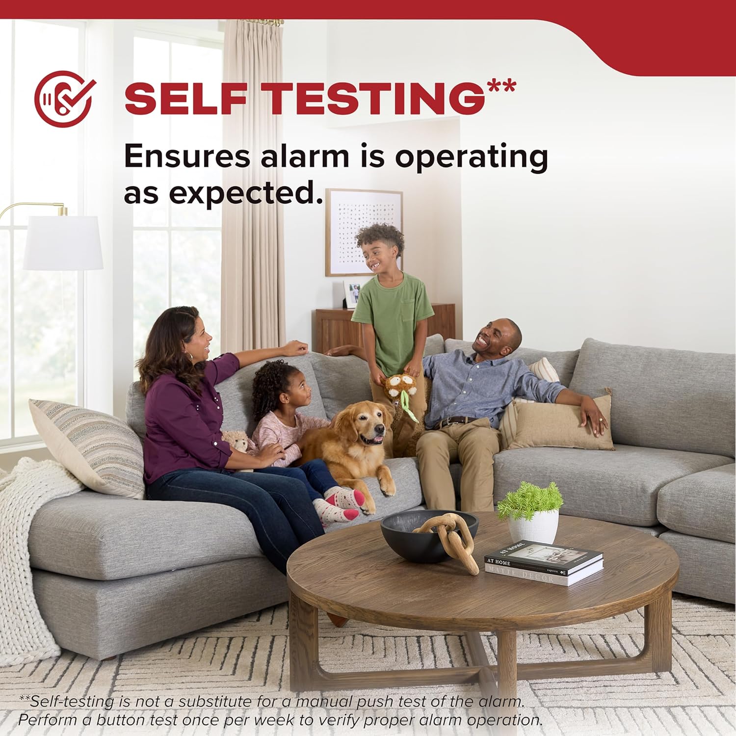 Kidde Smoke Detector, Hardwired Smoke Alarm with 9-Volt Battery Backup, Test-Reset Button, Interconnect Capability, 1 Count (Pack of 1), White