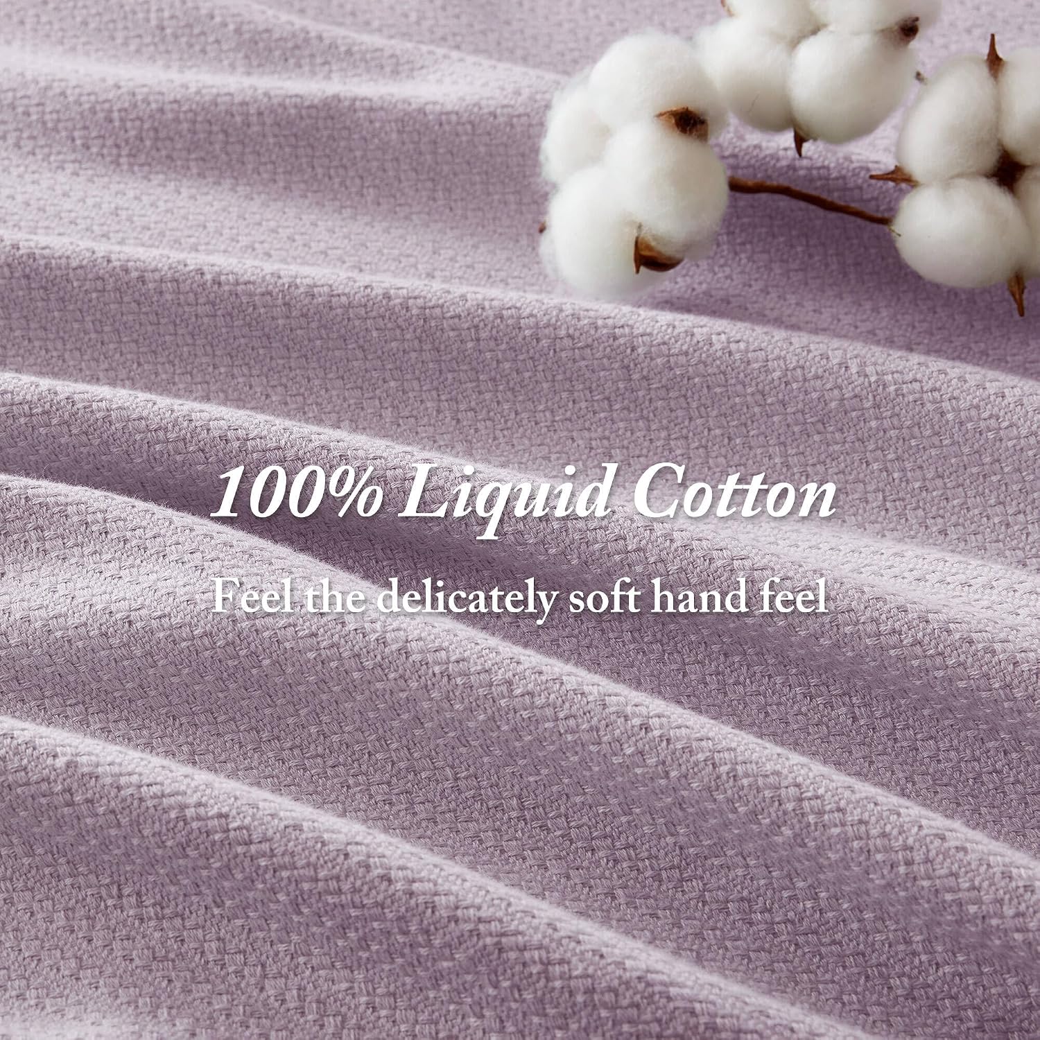 Madison Park Liquid Cotton Luxury Blanket Premium Soft Cozy 100% Ring Spun Cotton For Bed , Couch or Sofa, Full/Queen, Light Blue | Breathable Fabric for Bed or Couch, Diamond Pattern, Lightweight, OEKO-TEX Certified