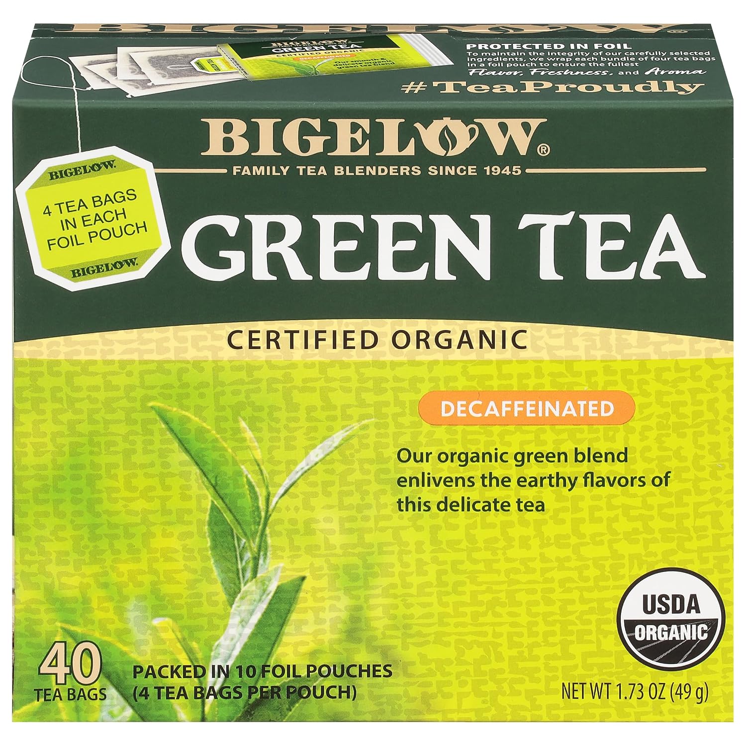 Bigelow Tea Classic Green Tea Bags, 40 Count (Pack of 6)