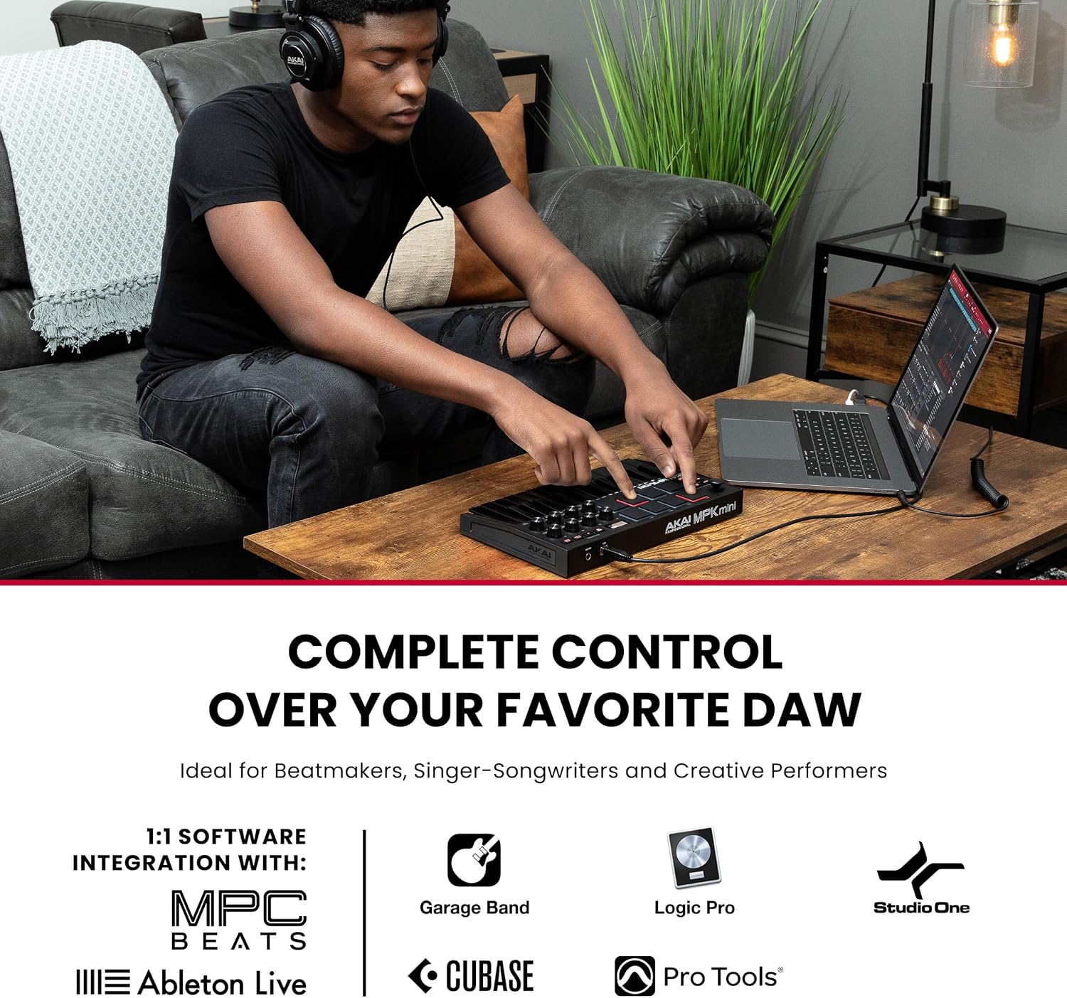 Akai Professional MPK Mini MK3 25-Key USB MIDI Keyboard Controller, Black