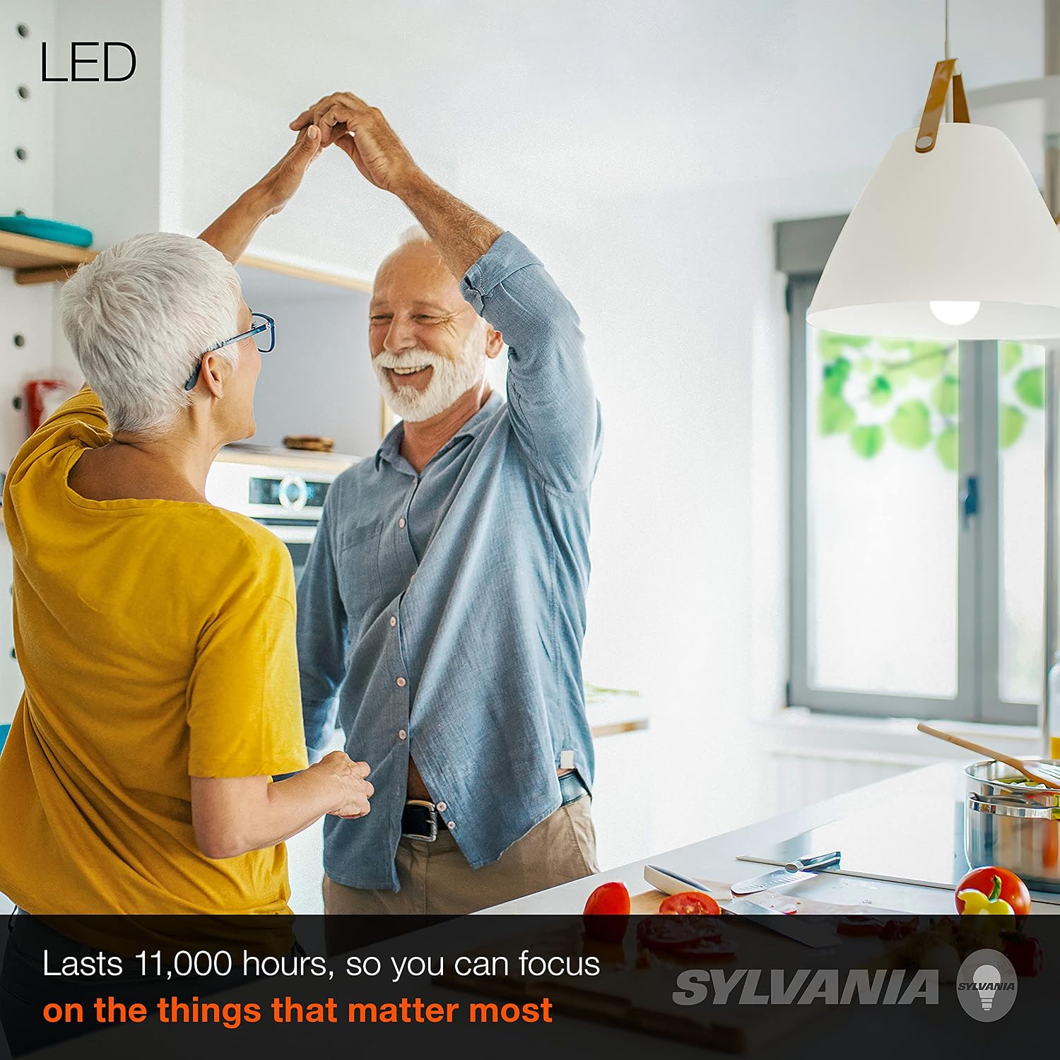 Sylvania LED A19 Light Bulb, 100W = 14W, Non-Dimmable, Frosted Finish, 1500 Lumens, 2700K, Soft White - 4 Pack (78101)