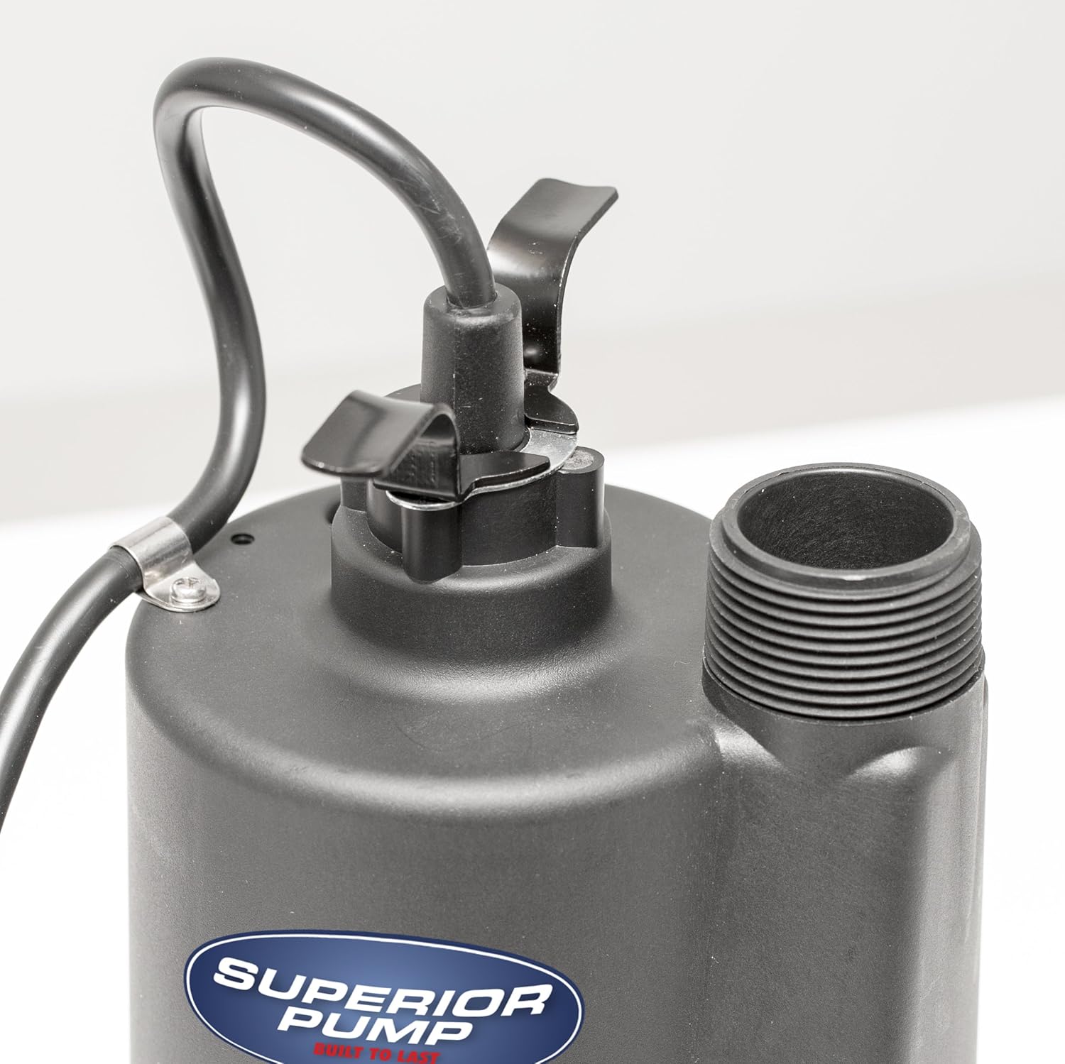 Superior Pump 92260 1/4 HP Thermoplastic Sump Pump with Vertical Float Switch, Black