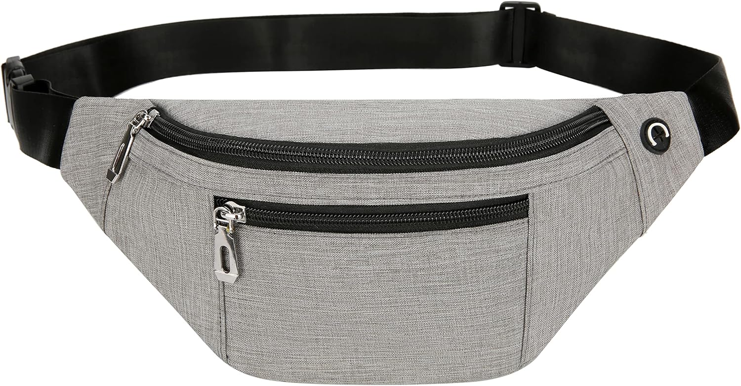 Fanny Pack for Men & Women, Fashion Waterproof Waist Packs with Adjustable Belt, Casual Bag Bum Bags for Travel Sports Running.
