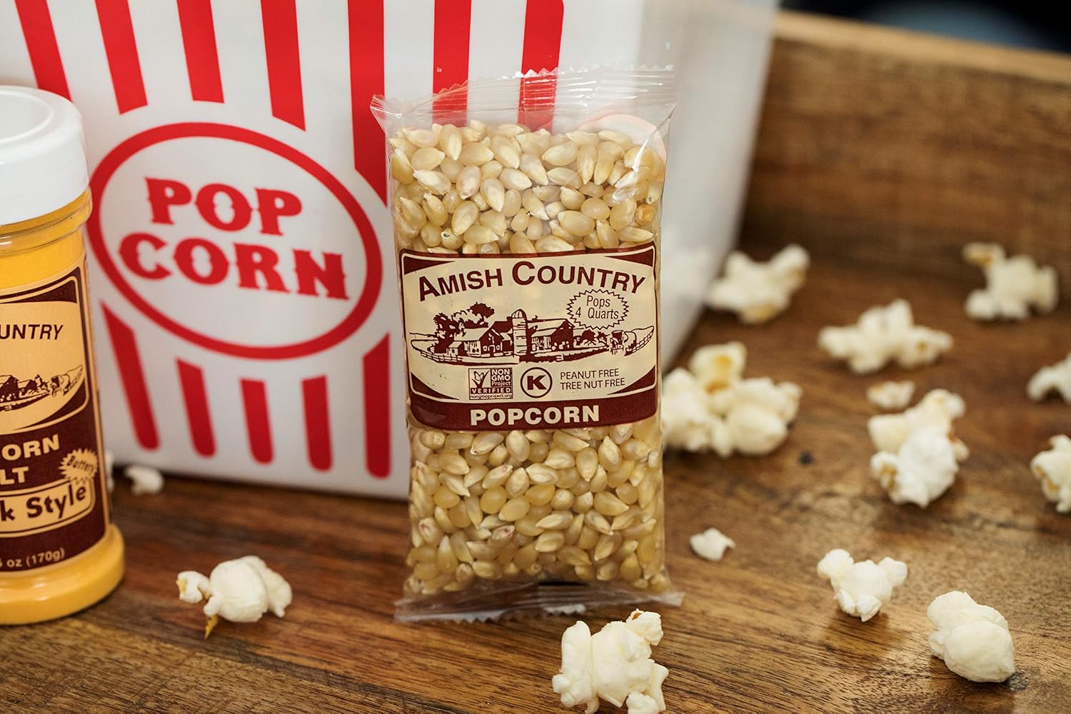 Amish Country Popcorn | 6 lb Bag | Medium White Popcorn Kernels | Old Fashioned, Non-GMO and Gluten Free (Medium White - 6 lb Bag)