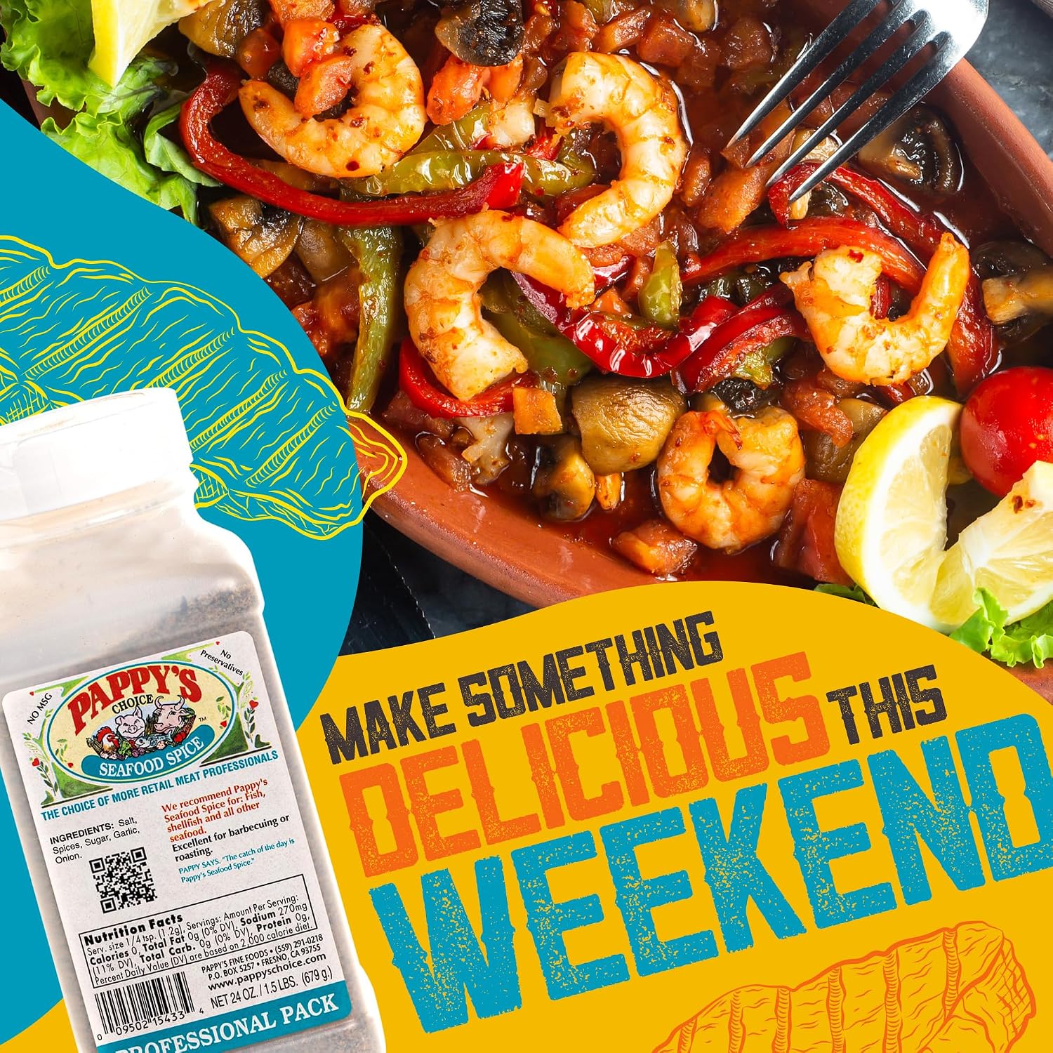 Pappy's Choice Original Seasoning, 32 Oz | California's Legendary Seasoning Blend, Santa Maria Style, Perfect for BBQ, Beef, Burgers, Brisket, Tri-tip and Steak