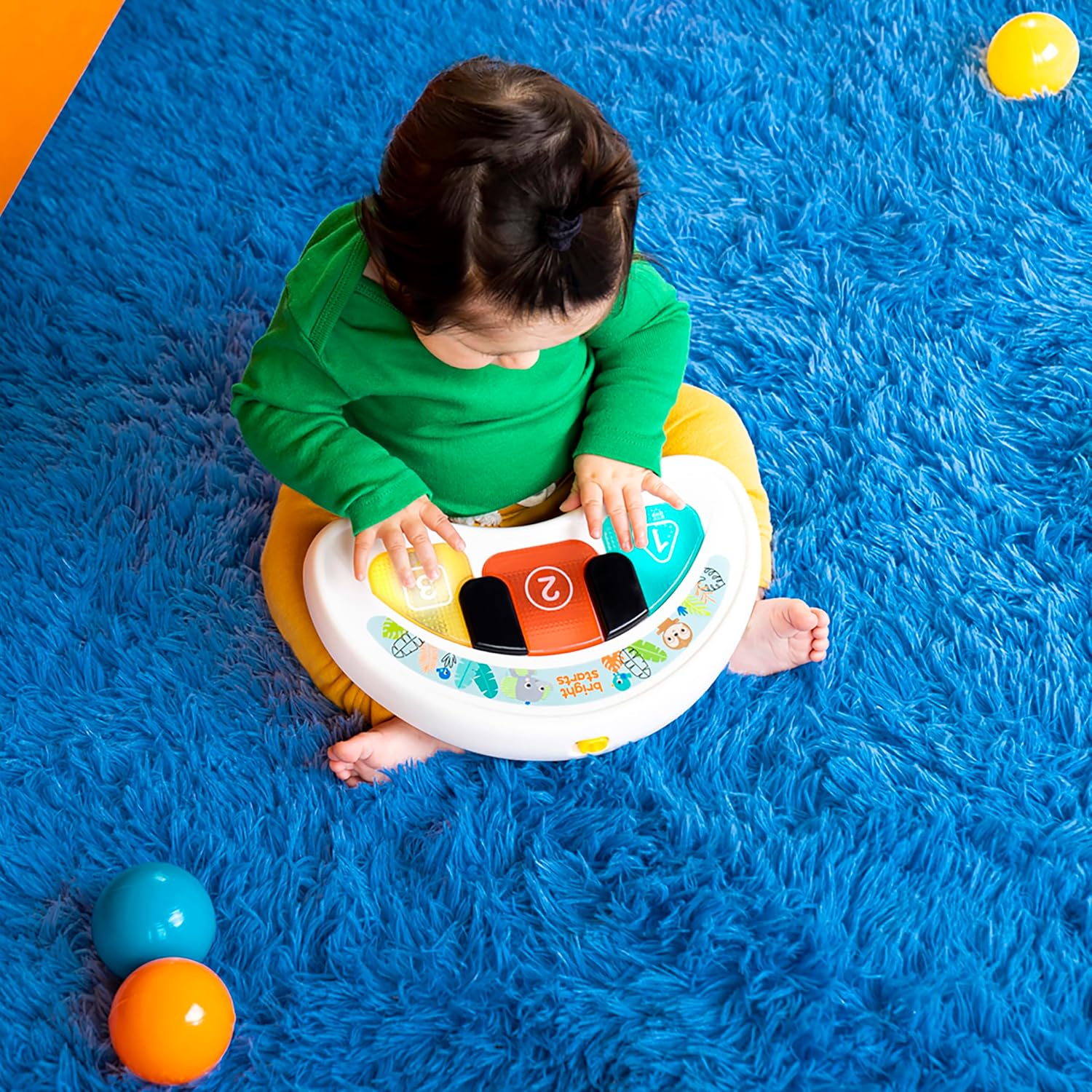 Bright Starts JuneBerry Walk-A-Bout Baby Walker and Entertainer, with Easy Fold Frame for Storage, Ages 6 Months +