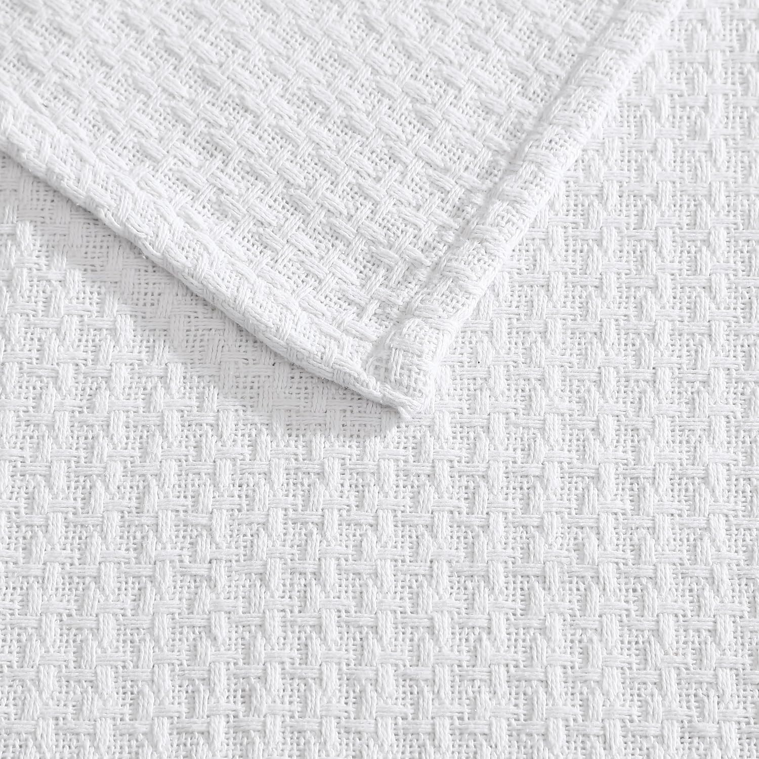 Grand Hotel Lightweight Full/Queen Blanket, 100% Cotton, Pearl Blue | All-natural yarn-dyed mercerized cotton is exceptionally durable, breathable and soft