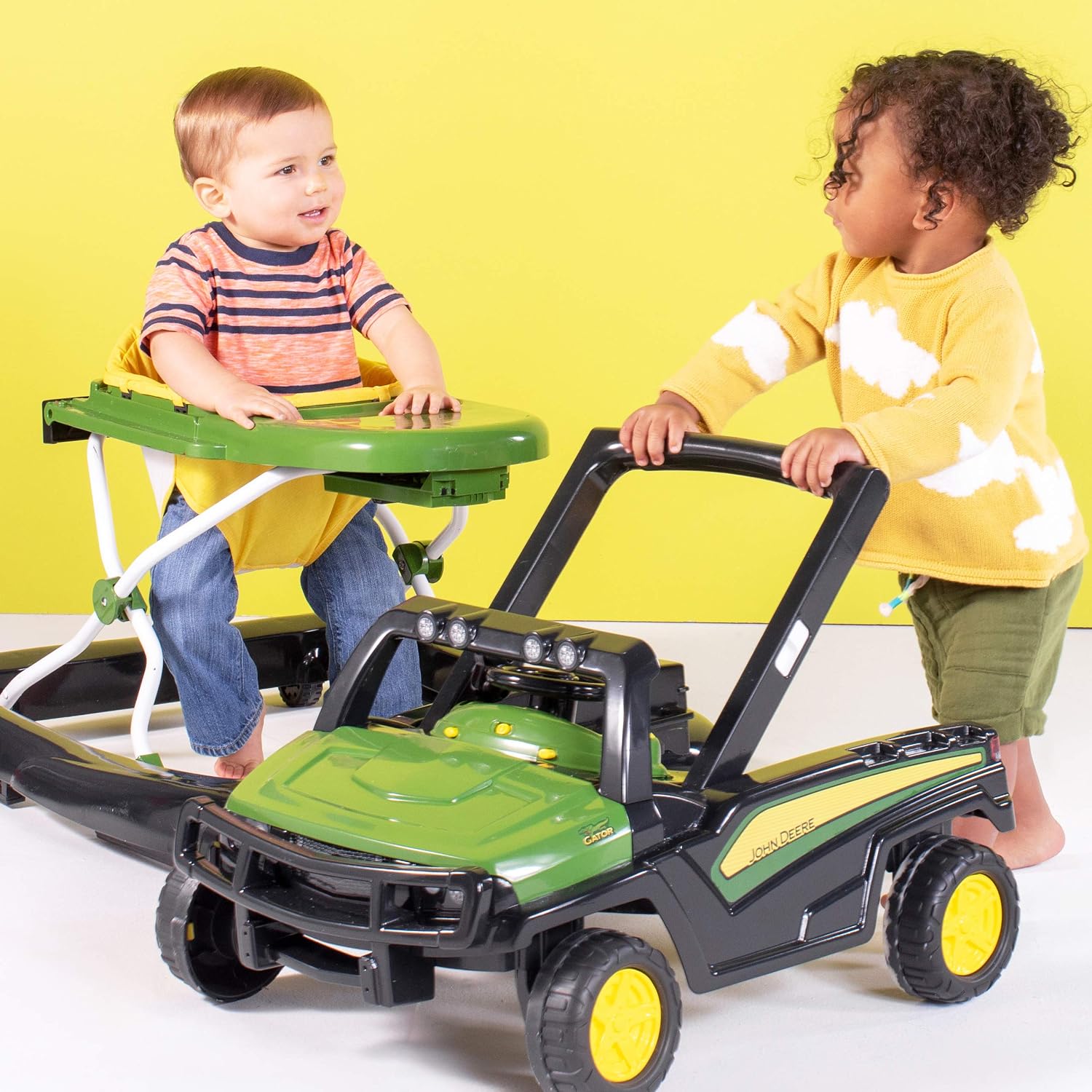 Bright Starts Ford Mustang 4-in-1 Pink Baby Activity Center & Push Walker with Removable Interactive Steering Wheel -Toy, 6 Months and up