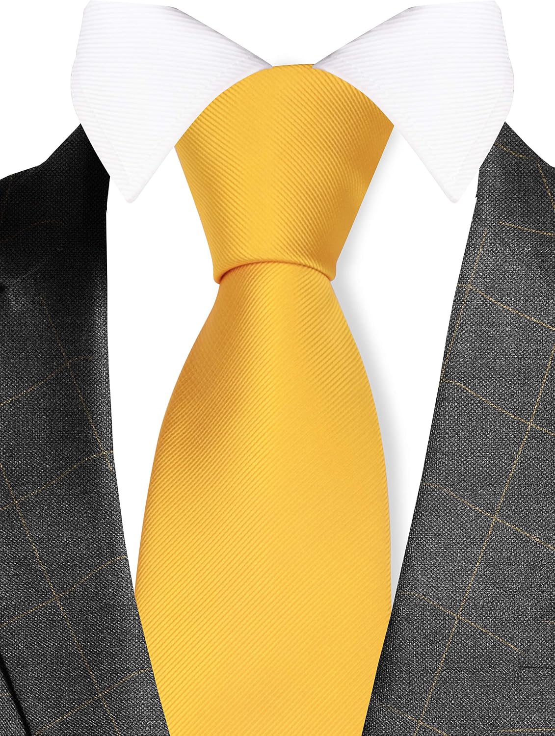 GUSLESON Classic New 3.15"（8cm） Men's Solid Color Necktie Wedding Business Tie + Gift Box