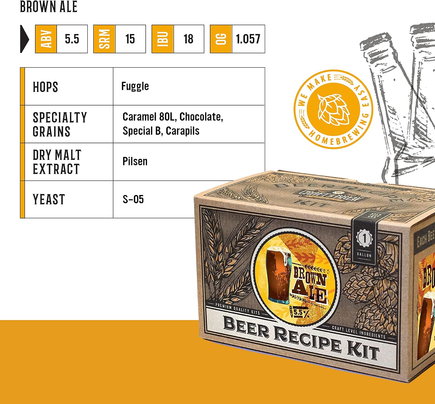 Craft A Brew Recipe Kit - Oktoberfest Ale Refill - 1 Gallon - Ingredients for Home Brewing Beer
