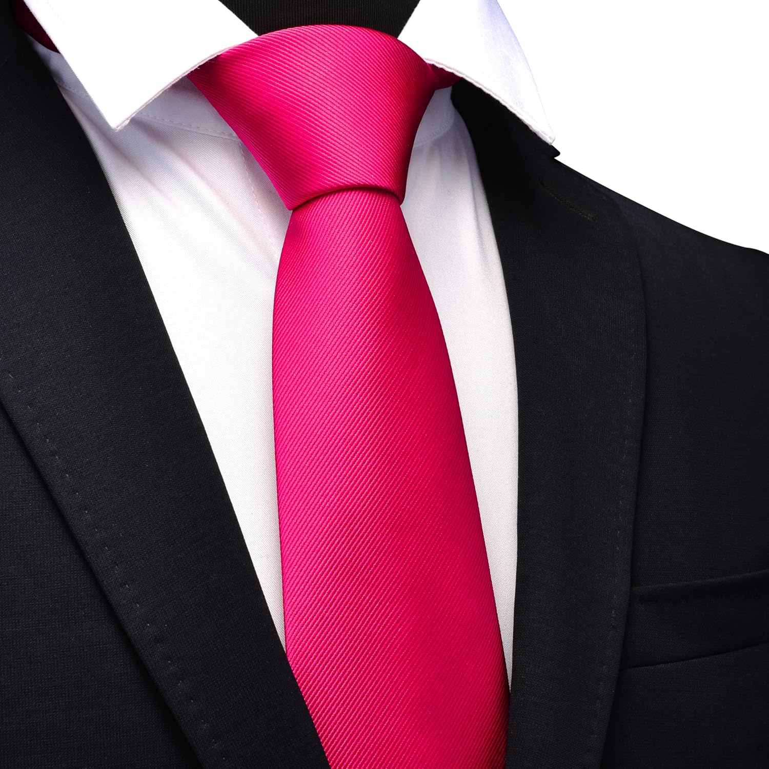 GUSLESON Classic New 3.15"（8cm） Men's Solid Color Necktie Wedding Business Tie + Gift Box
