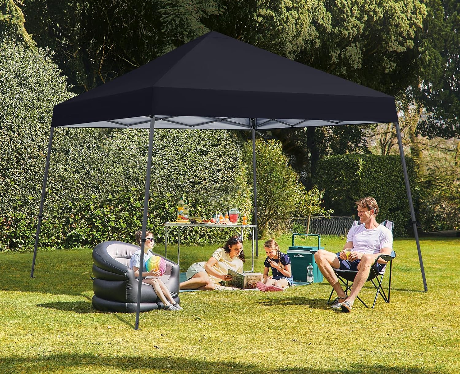 MASTERCANOPY 11x11 Slant Leg Pop Up Canopy Tent Black
