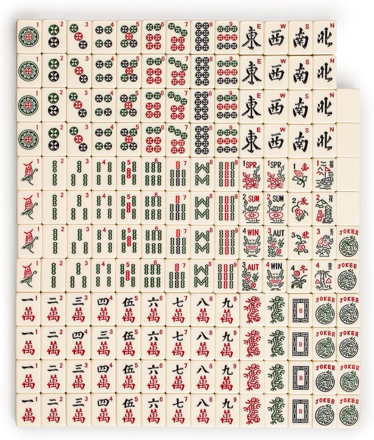 Yellow Mountain Imports American Mahjong Set – The Classic with 166 Tiles, Vintage Rosewood Veneer Case & Mahjong Accessories