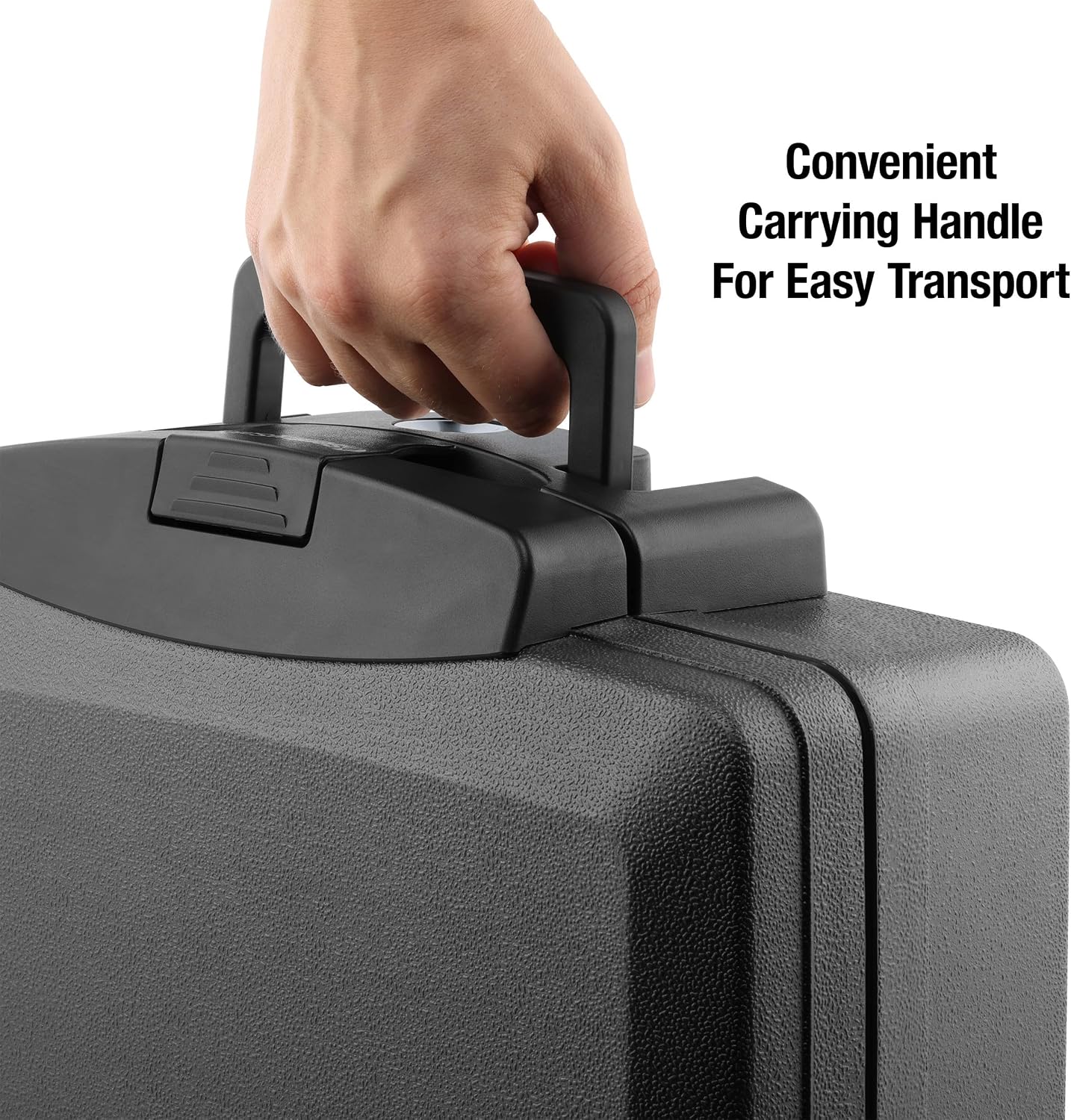 SentrySafe Fireproof and Waterproof Safe, Black Portable Lock Box with Key Lock and Carrying Handle for Money, Passport