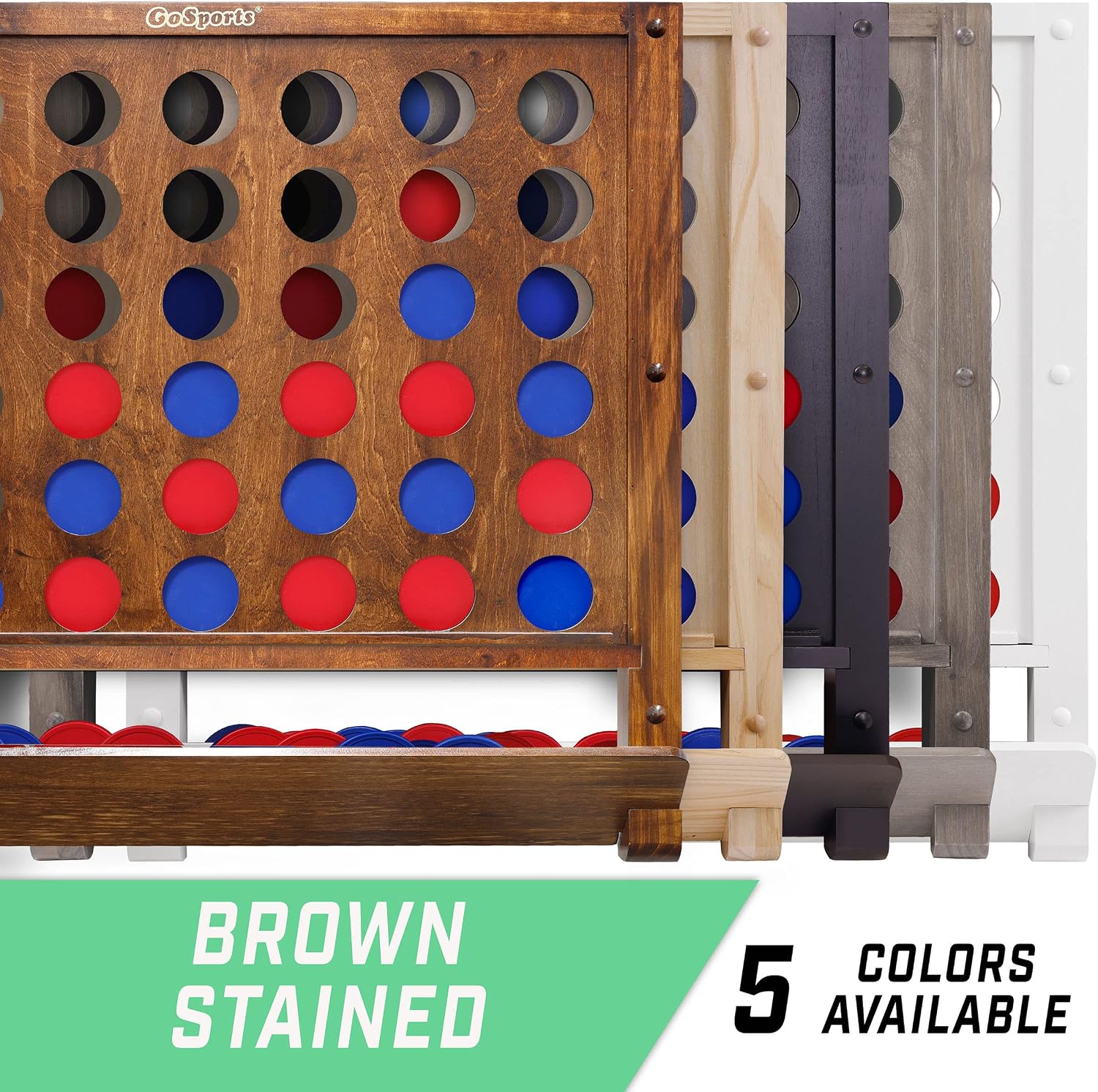 GoSports Wall Mounted Giant 4 in a Row Game - Jumbo 4 Connect Family Fun with Coins