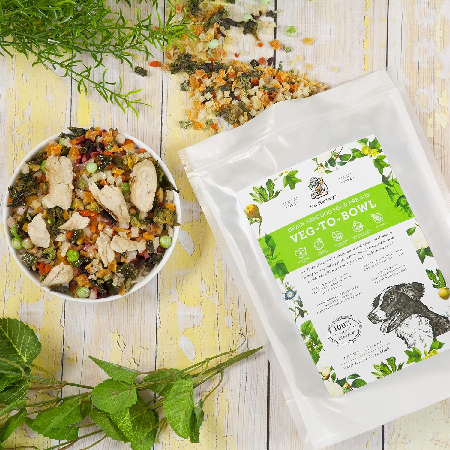 Dr. Harvey's Veg-To-Bowl Fine Ground Dehydrated Vegetable Pre-Mix for Dogs, 7-Pound Bag | Dehydrated Vegetable Pre-Mix