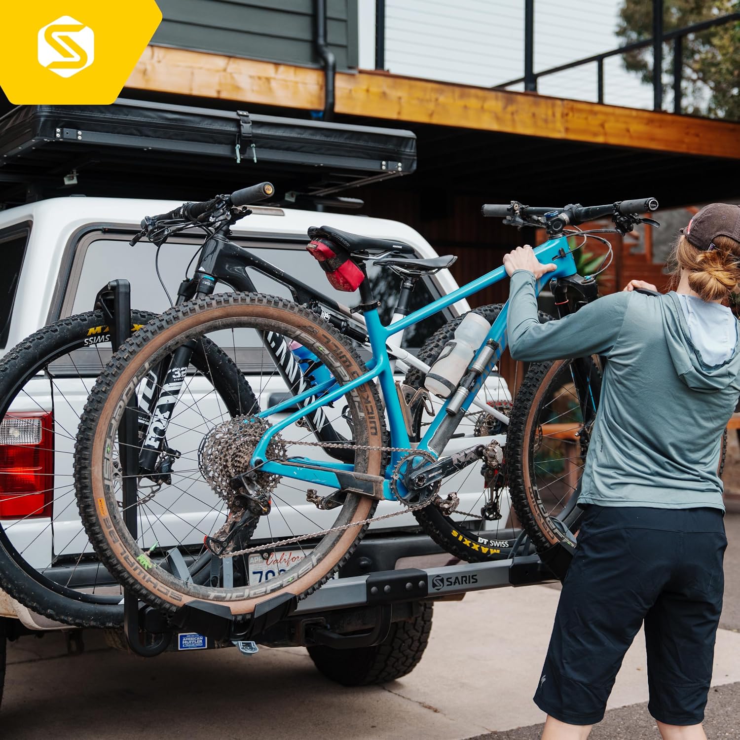 Saris Freedom Hitch Rack – Lightweight Platform Bike Carrier for Car, SUV & Truck – No Frame Contact, Anti-Wobble, E-Bike Compatible – 2 or 4 Bike
