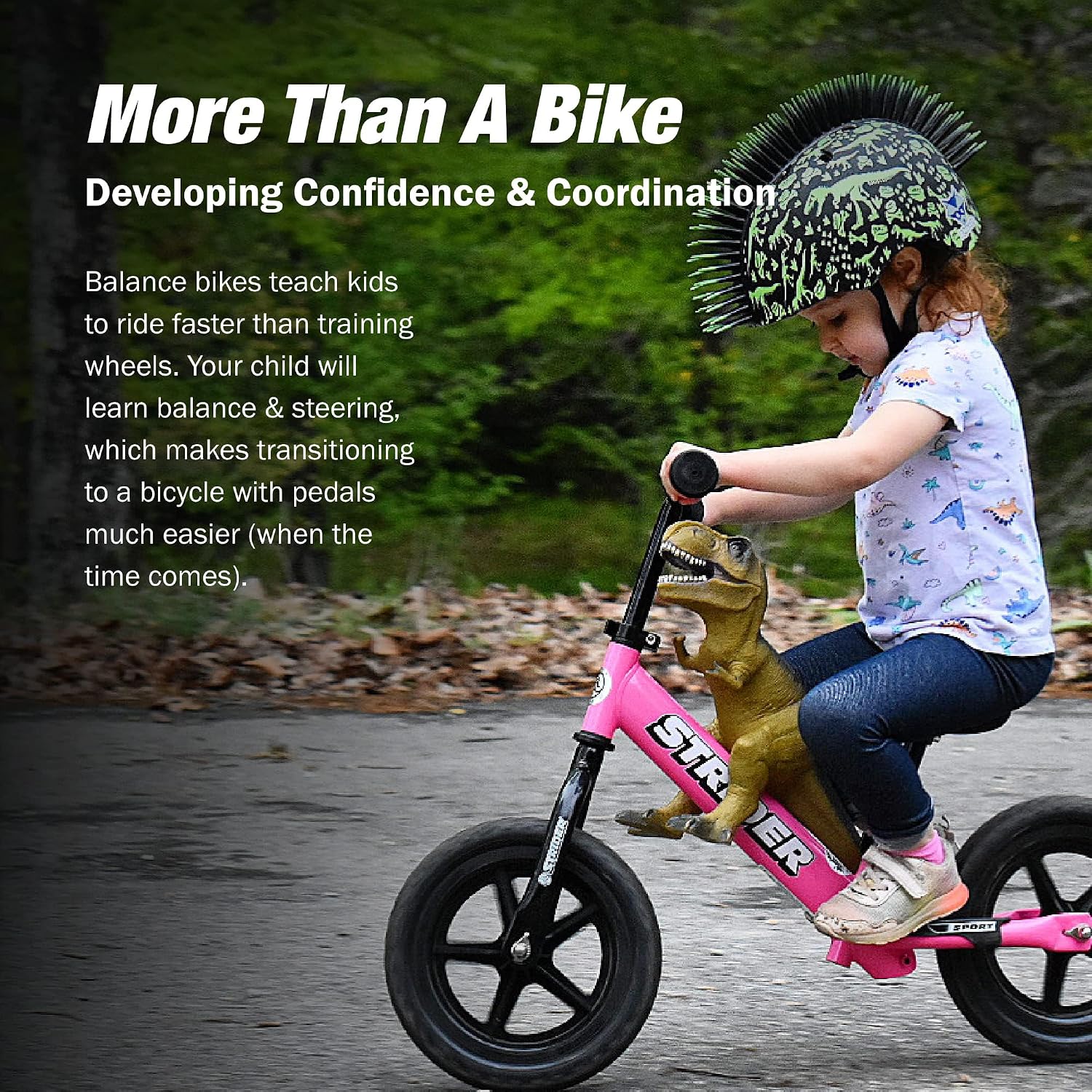 Strider 12 Sport Bike, Pink - No Pedal Balance Bicycle for Kids 1 to 4 Years - Includes Safety Pad, Padded Seat, Mini Grips, Flat-Free Tires -Easy Assembly, Tool-Free Adjustments | No-Pedal Balance Bike for Toddlers, Safety Pad, Adjustable Seat and Handl…