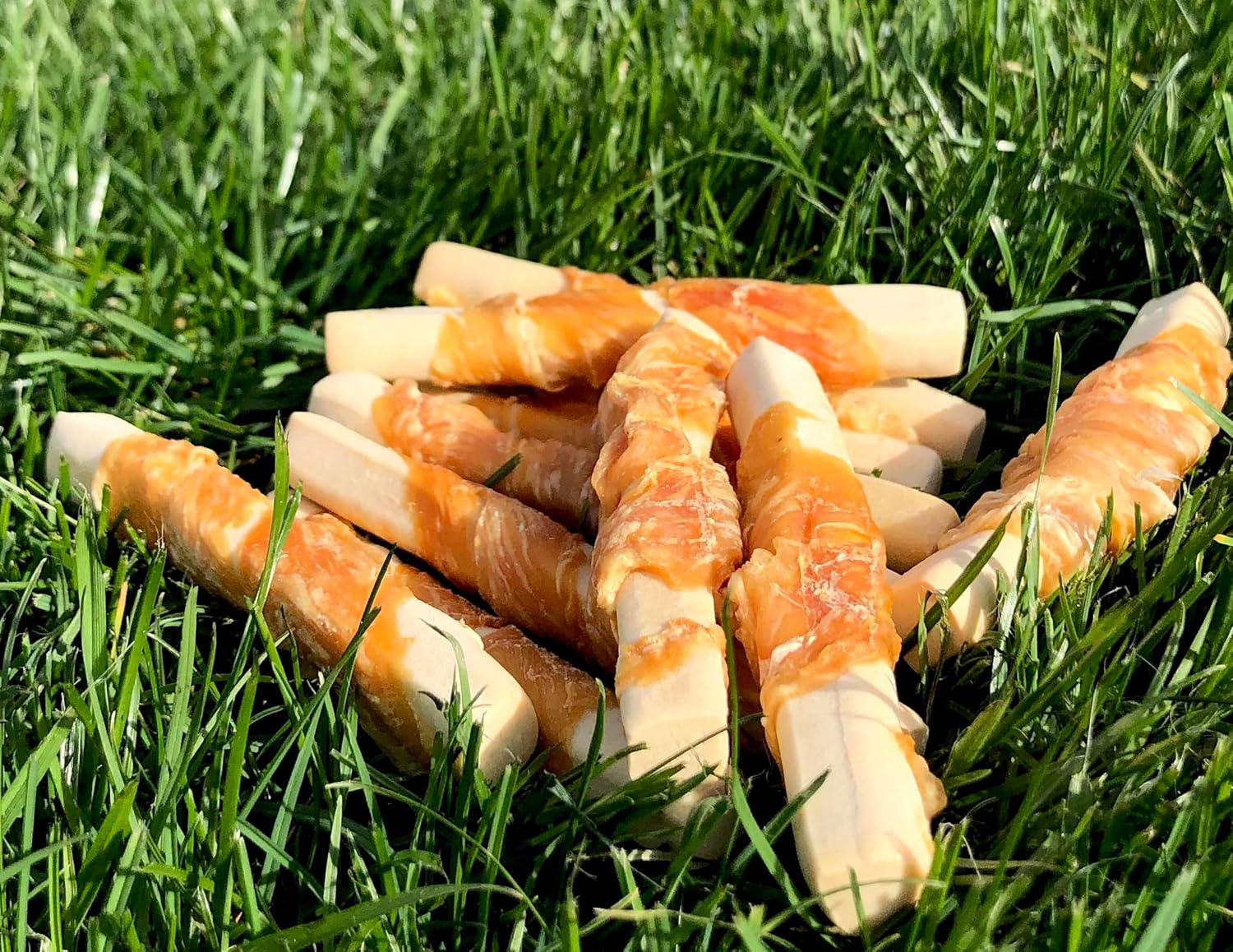 Rena's Recipe Chicken Wrapped Biscuit Twists Dog Treats, 8 oz | Crunchy Biscuit Sticks Wrapped with Real Chicken and Glucosamine