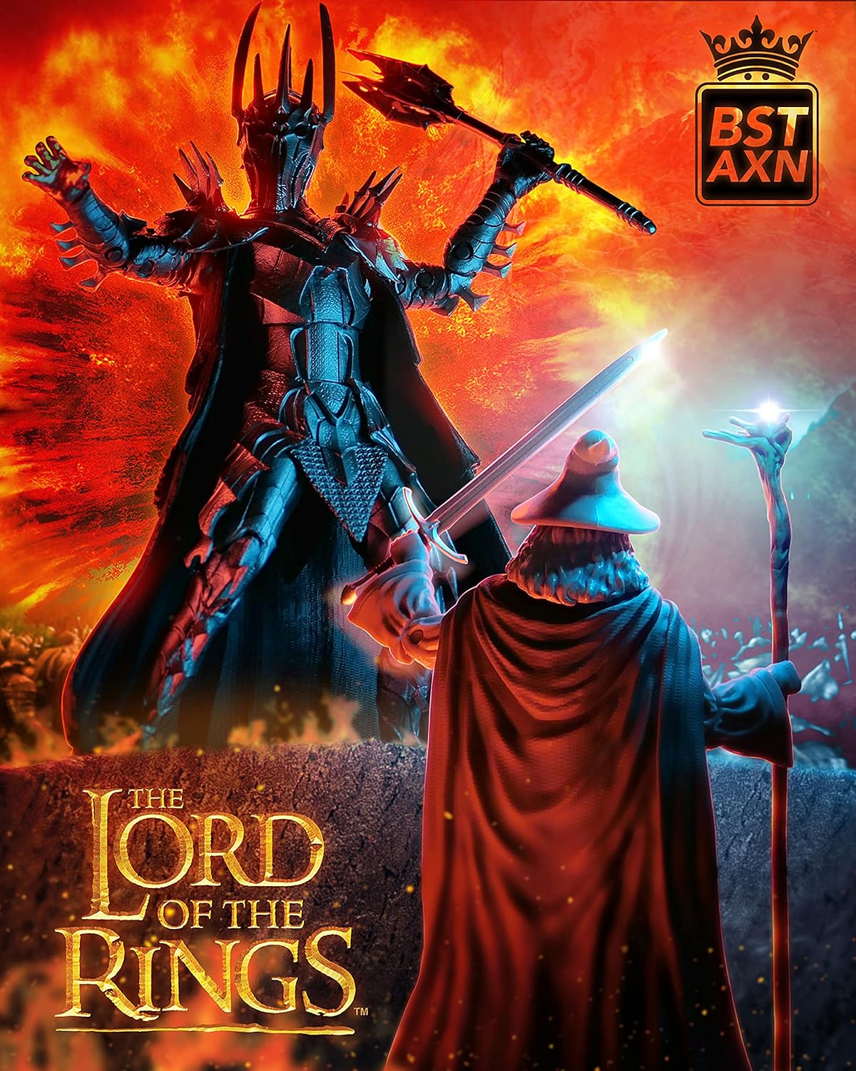 The Loyal Subjects The Lord of The Rings Gandalf BST AXN 5" Action Figure with Accessories