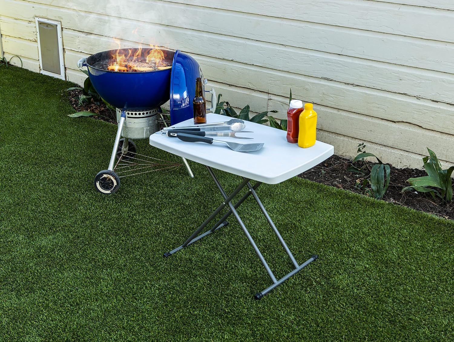 Iceberg IndestrucTable Classic Personal Folding Table, Platinum, 30' x 20"