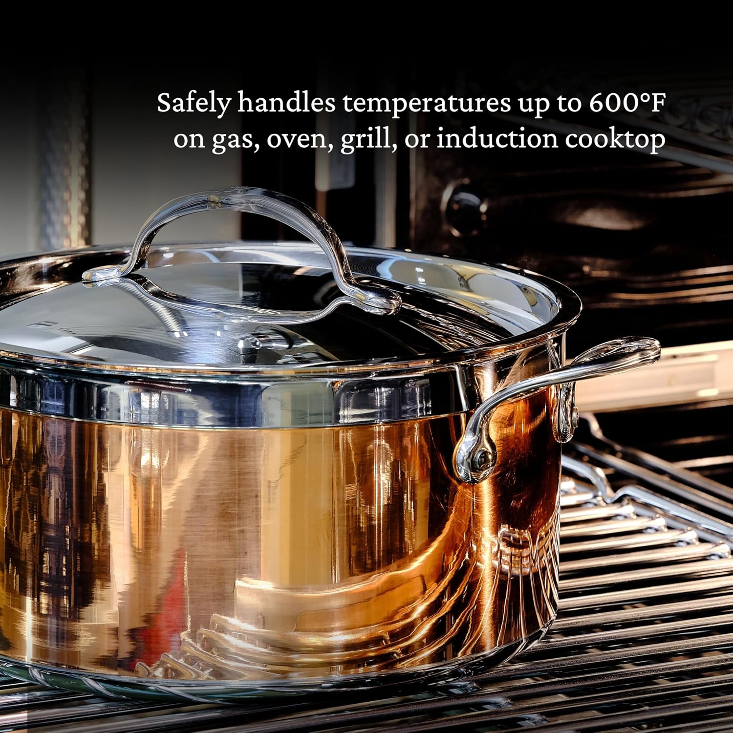 Hestan - CopperBond Collection - 100% Pure Copper Frying Pan, Induction Cooktop Compatible, 8.5-Inch
