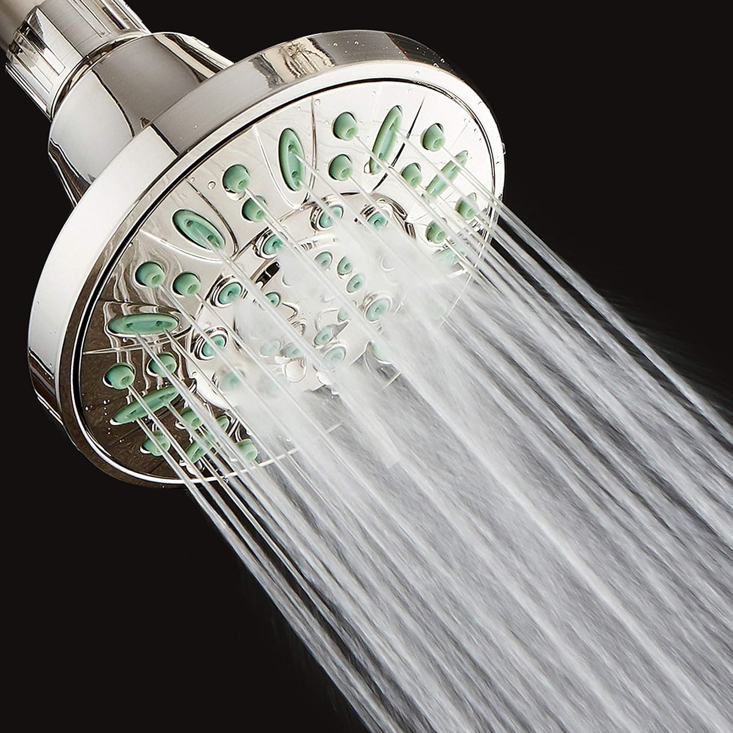 AquaDance Antimicrobial/Anti-Clog High-Pressure 6-setting Shower Head, Microban Nozzle Protection from Growth of Mold