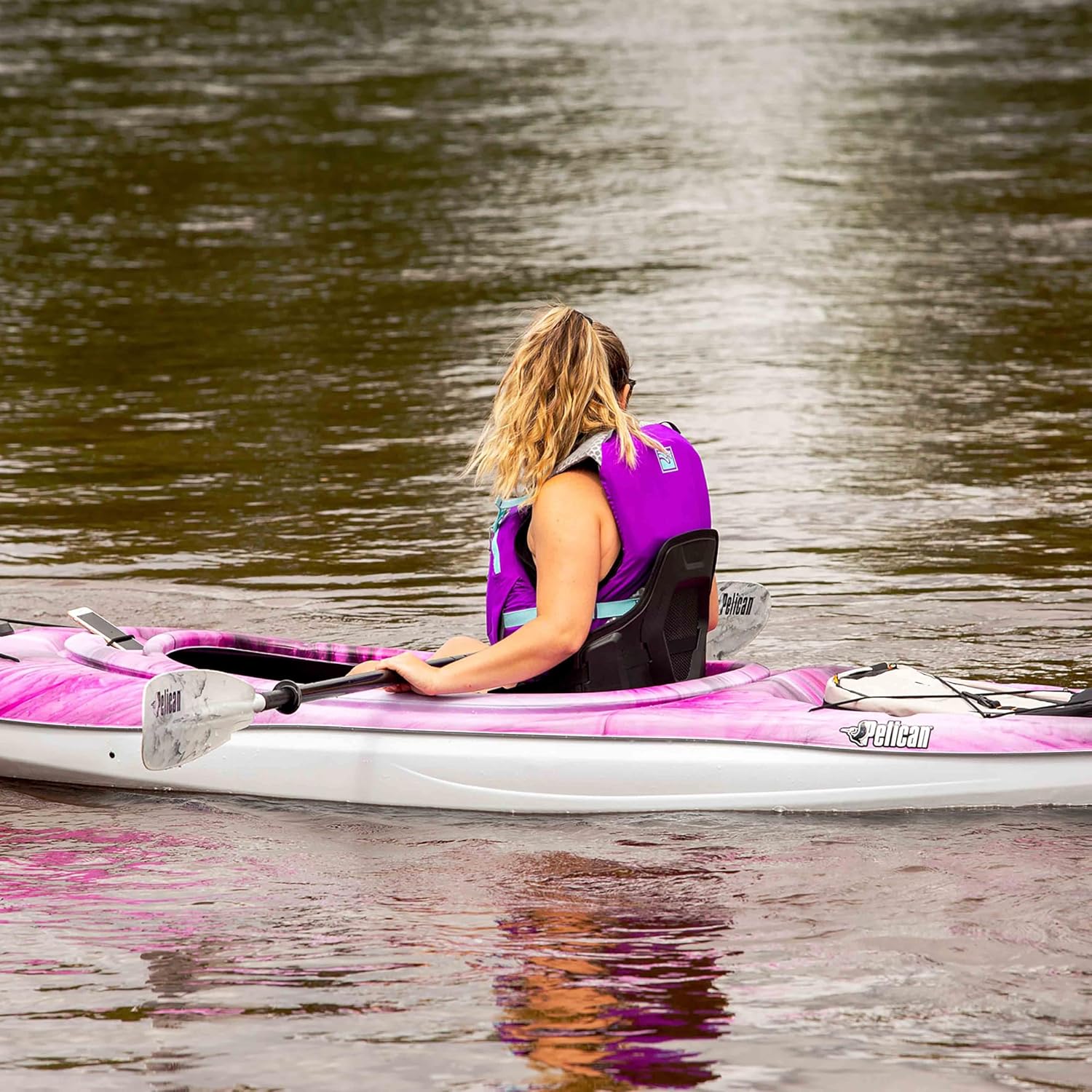 Pelican - Poseidon Paddle - Aluminum Shaft with Reinforced Fiberglass Blades - Lightweight, Adjustable Kayaks Paddles - Perfect for Kayaking Boating
