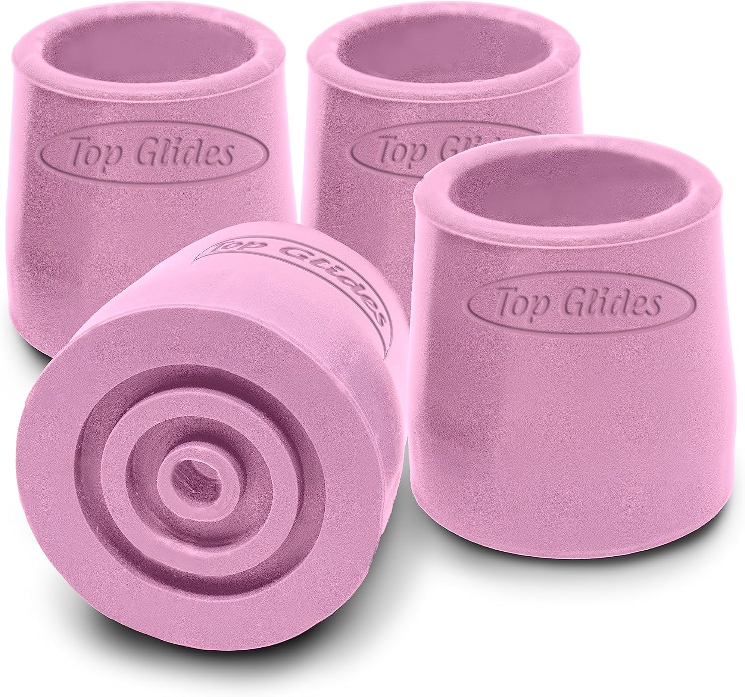 Steel-Reinforced Walker Glide Tips (Gray, 1 1/8")