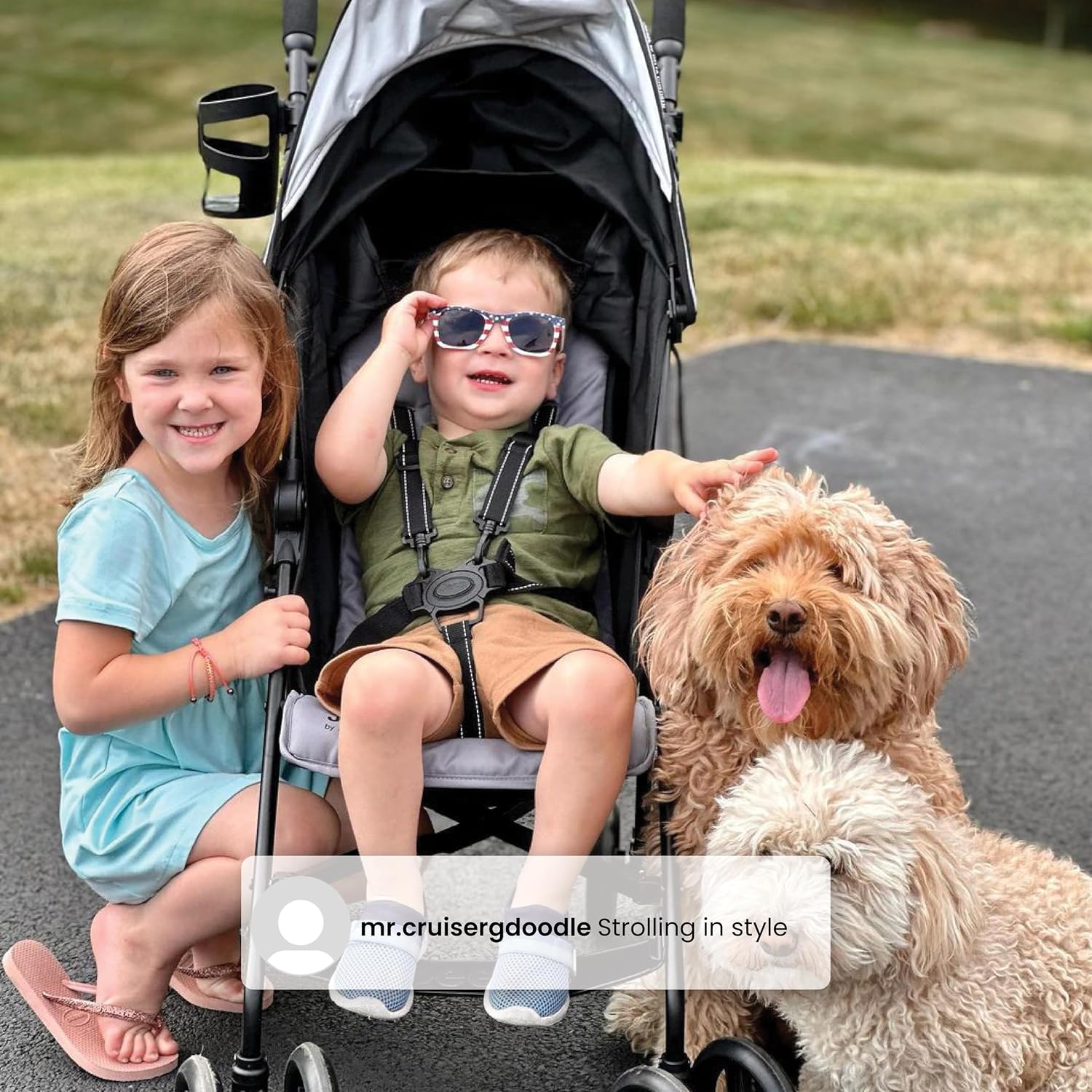 Jeep AdventureGlyde Stroller by Delta Children - Lightweight Travel Stroller with Smoothest Ride & Compact Fold, 3-Position Recline