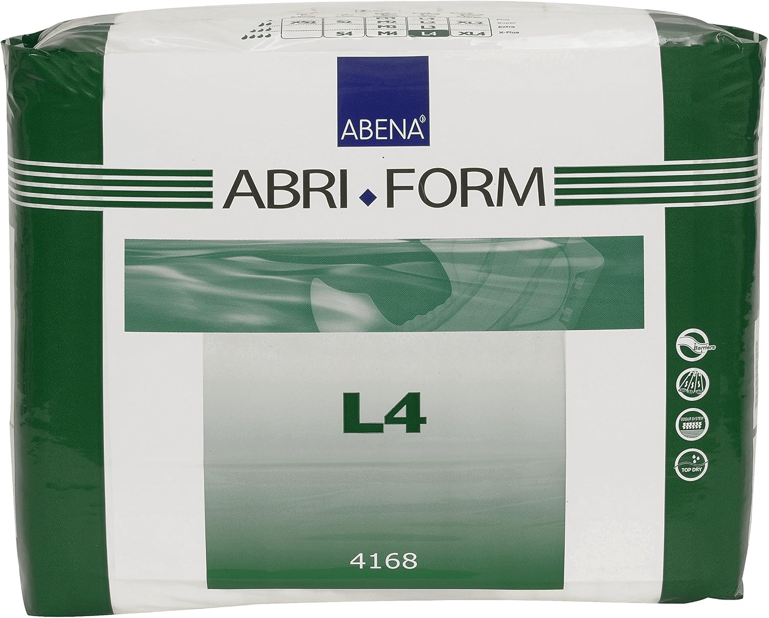 Abena Abri-Form Comfort Plastic-Backed Briefs, Level 4, (Medium To Large Sizes) Medium, 14 Count | Disposable