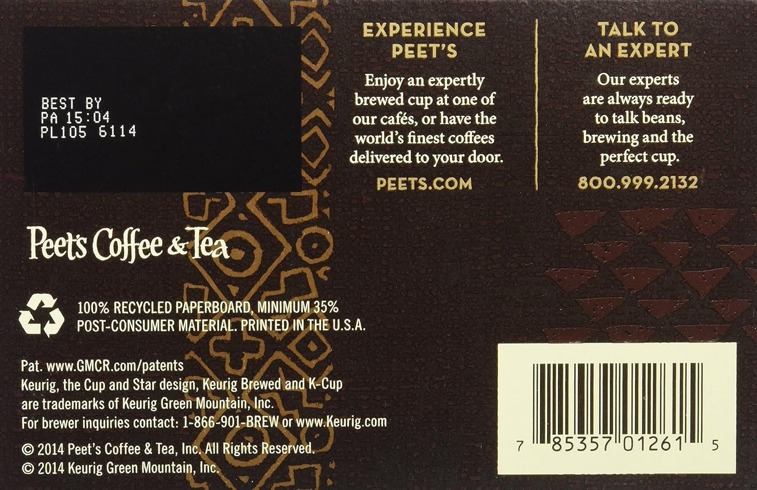 Peet's Coffee French Roast Single Cup Coffee for Keurig K-Cup