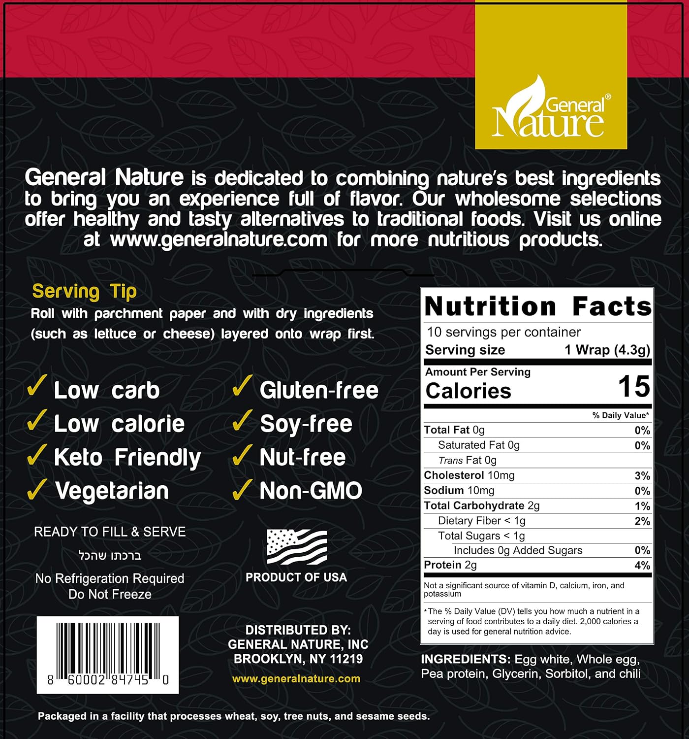Wonder Wraps -Original- Low Carb Keto Tortillas | Non-GMO Kosher Low Calorie Burrito Wraps | Delicious Gluten Free, Soy Free, Nut Free