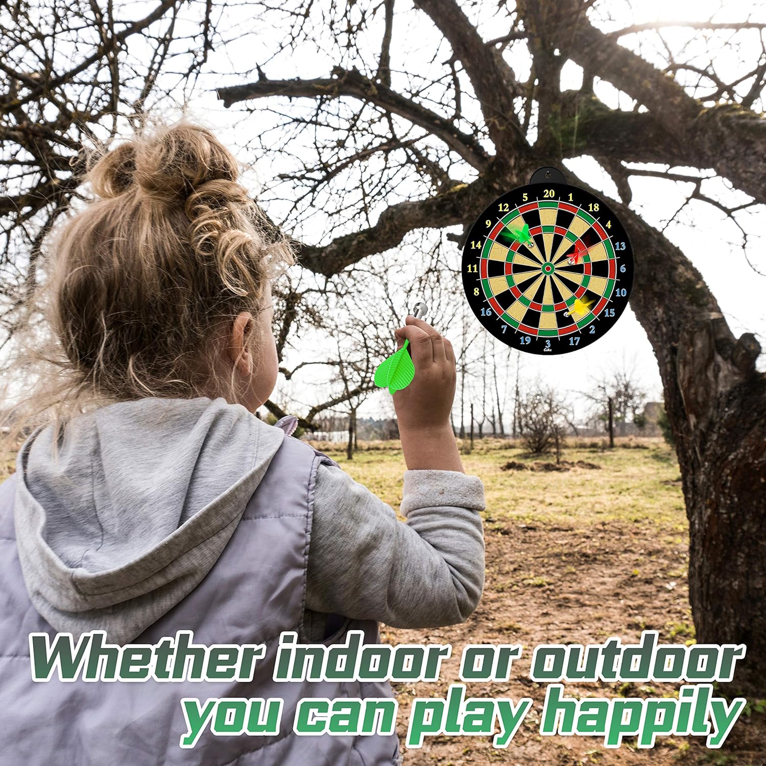 Dart Board - 12pcs Magnetic Darts - Excellent Indoor Game and Party Games
